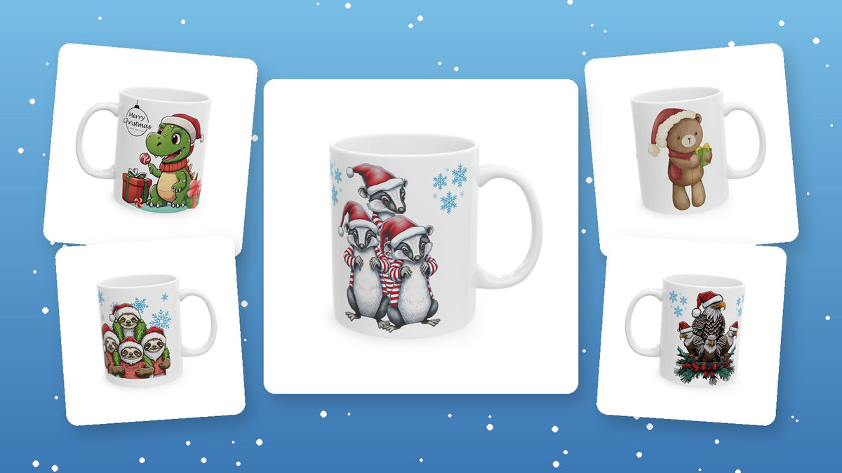 Cute Christmas hot cocoa mugs for kids