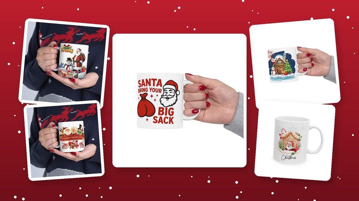 Funny Santa Claus Merry Christmas mugs