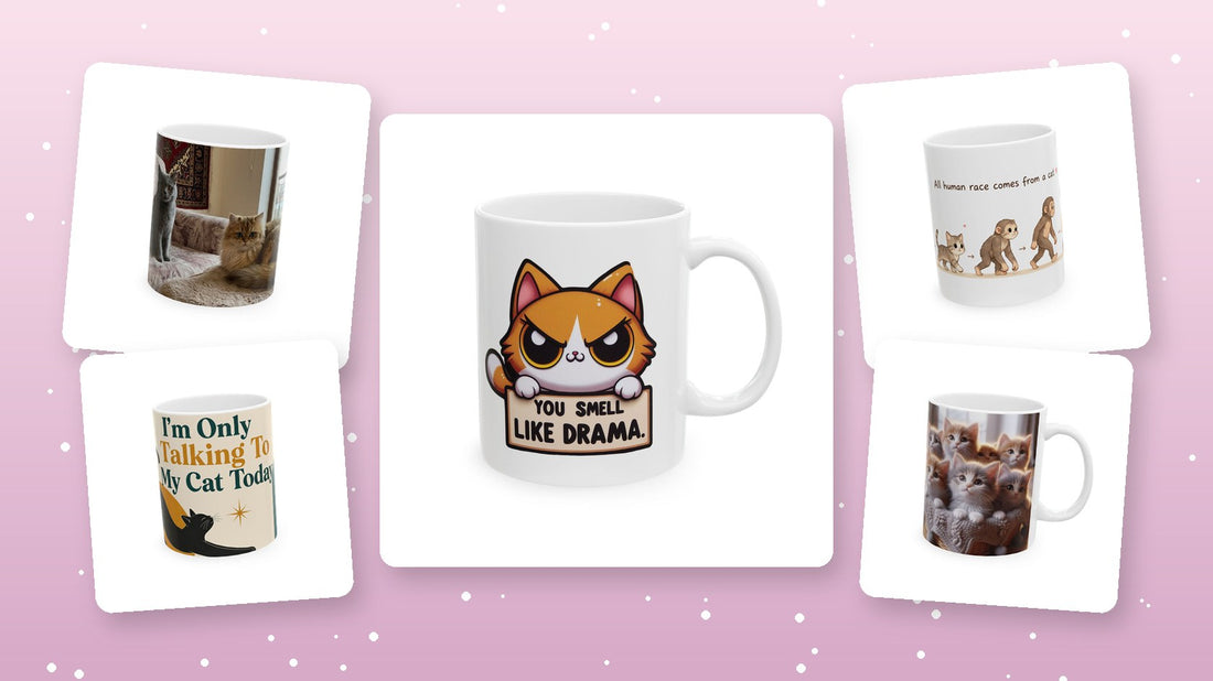 Funny cat mugs for cat lovers