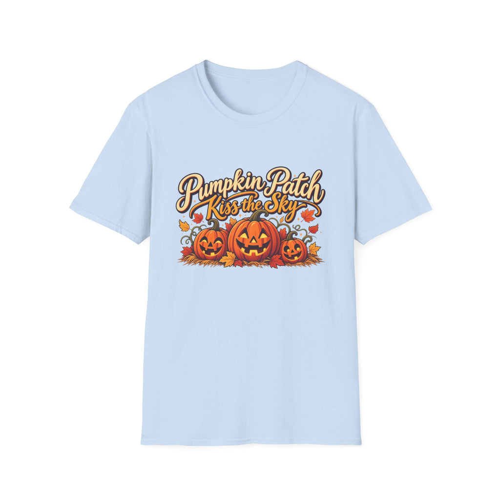 Pumpkin Patch Kiss the Sky Shirt | Cute Fall Jack-O'-Lantern Graphic Tee | Womens Halloween T-Shirt