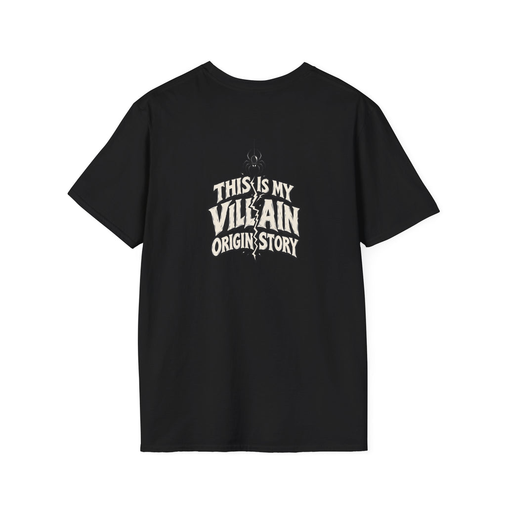 Dark Humor Halloween Shirt This Is My Villain Origin Story Funny Sarcastic Unisex Softstyle Tee Adult Halloween Gift