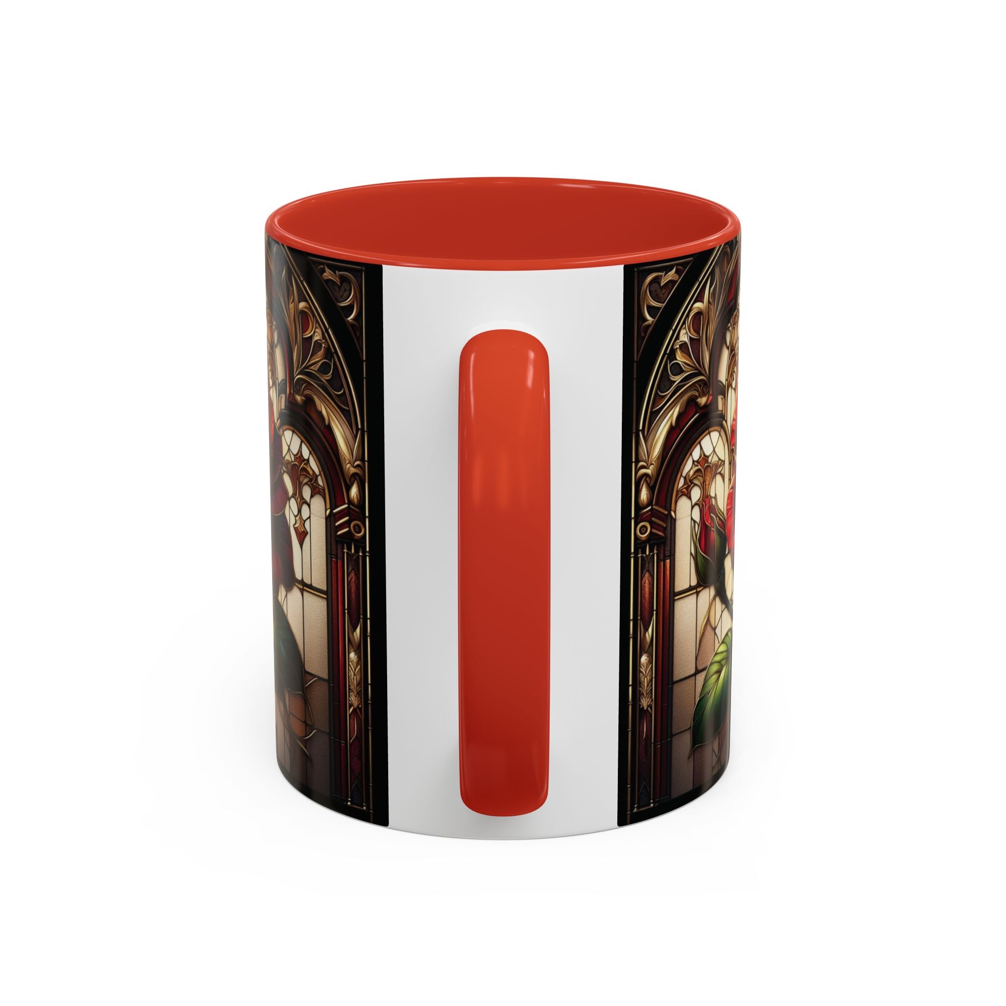 Rose Accent Coffee Mug Red Pink Ceramic Tea Cup Love Unique Valentine's Gift New