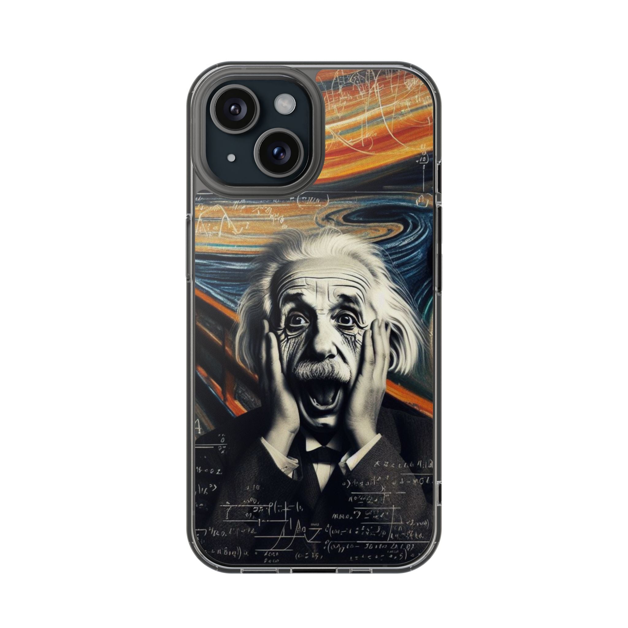 Funny Einstein Clear Phone Cases Edvard Munch Scream Unique iPhone Samsung Cases
