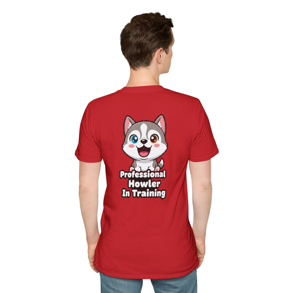 Cute Husky Shirt Professional Howler In Training Funny Dog Lover Unisex Softstyle Tee Gift
