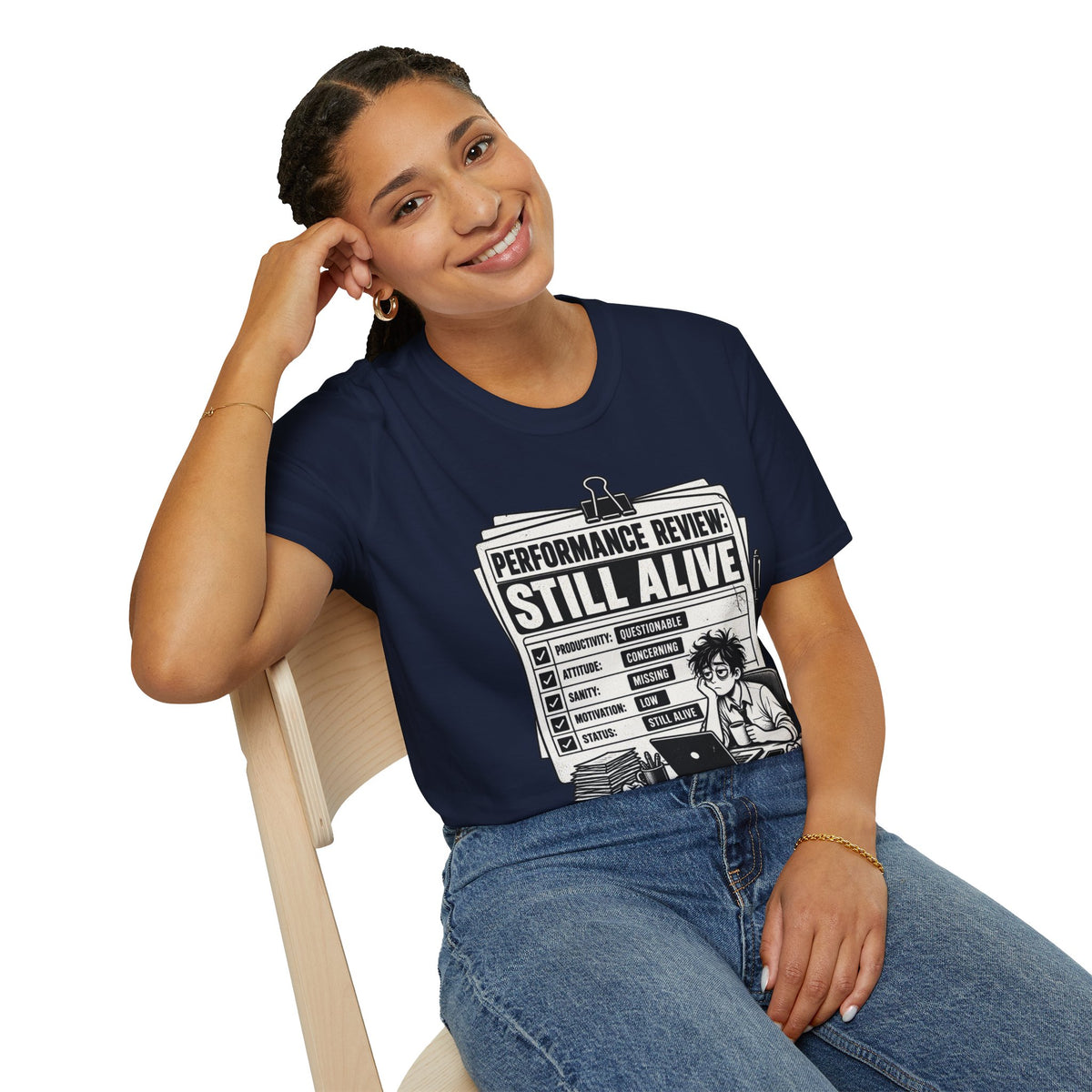 Funny Dark Humor Tshirt — Funny Office Tshirt Dark Humor Graphic Tee Unique Coworker Gift STILL ALIVE Shirt
