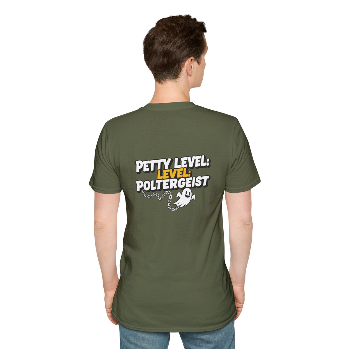 Dark Humor Halloween Shirt Petty Level Poltergeist Funny Ghost Sarcastic Unisex Softstyle Tee Adult Halloween Gift