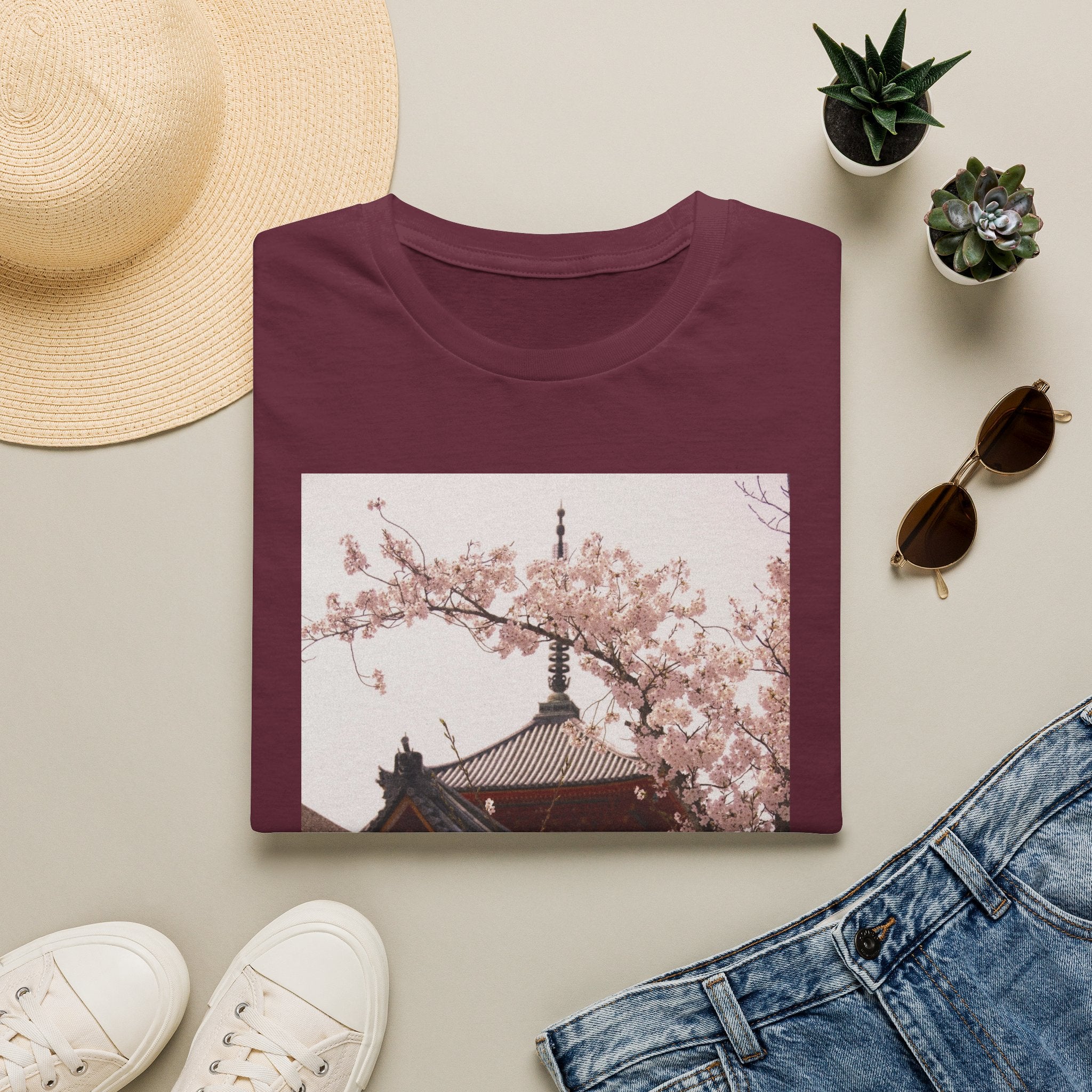 Japanese Art Shirt Sakura Cherry Blossom Japan's Flower Unisex Softstyle T-Shirt
