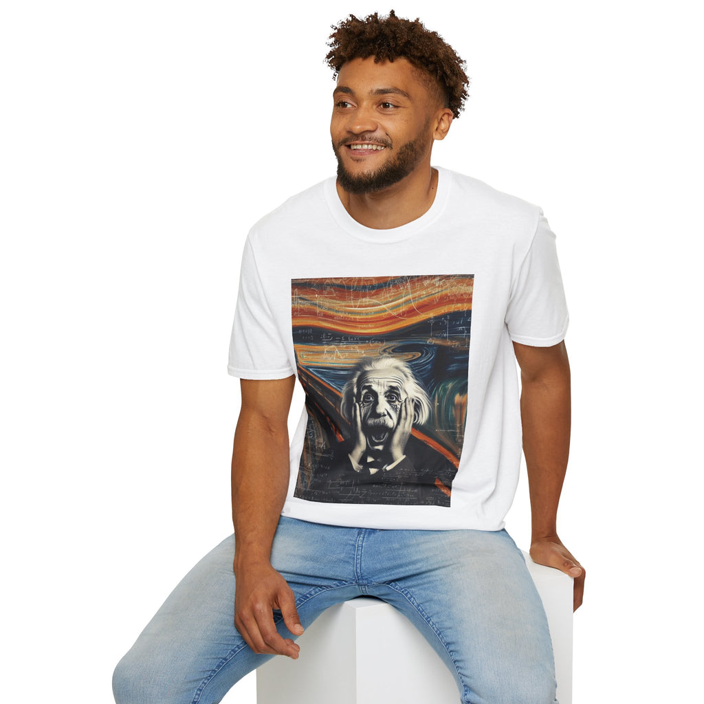 Funny Einstein Unisex Softstyle T-Shirt Edvard Munch Scream Cotton Gift Men Lady
