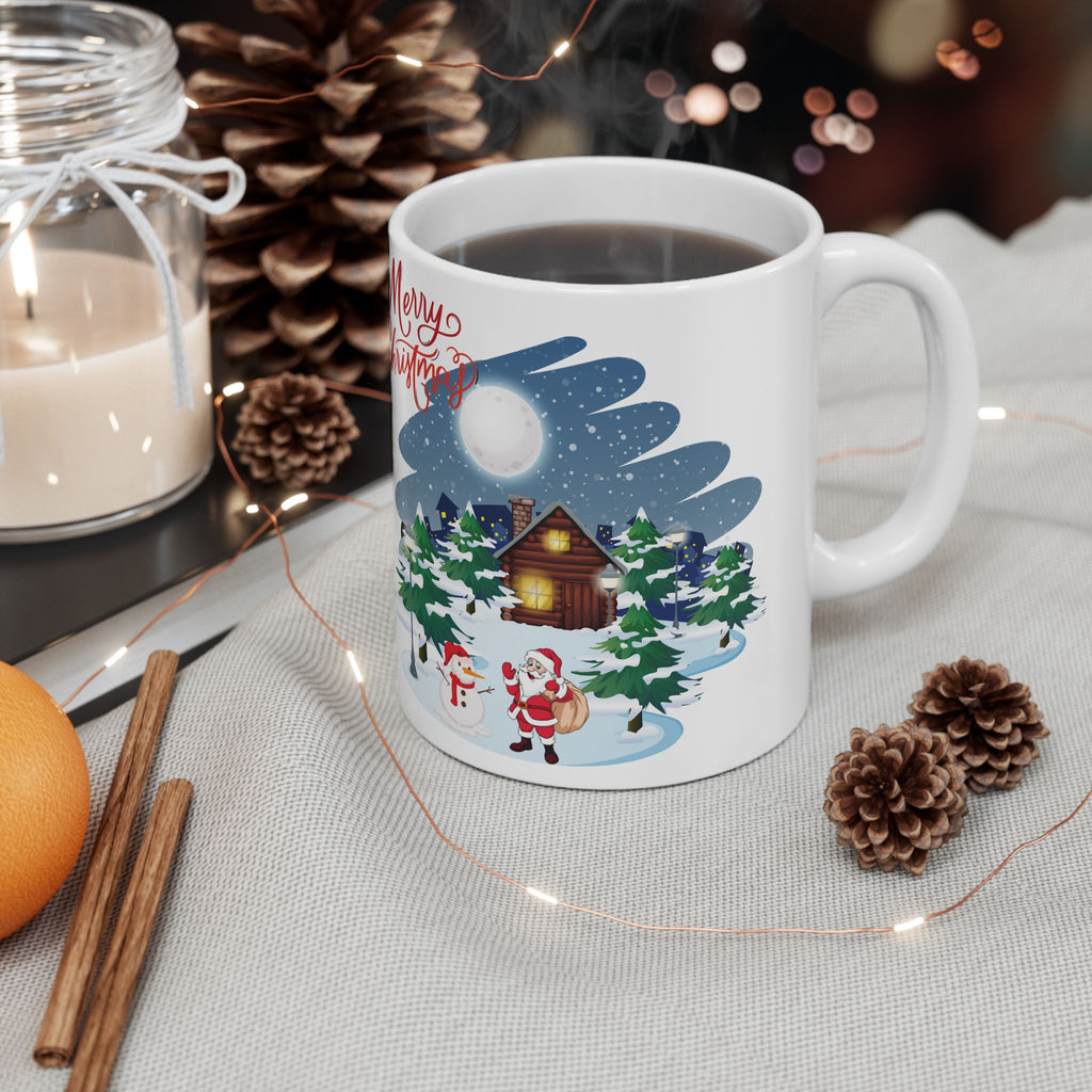 Christmas Mug Funny Santa Claus Mug Unique Cute Coffee Cup Snowman Mug Gift Kids 11oz