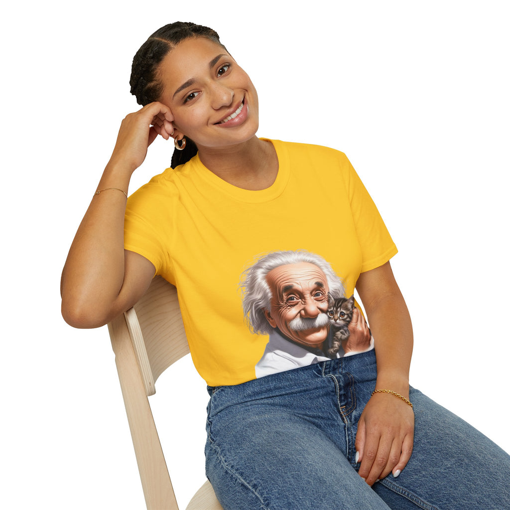Funny Albert Einstein T-Shirt Unisex Softstyle T-Shirt Cotton Unique Gift German