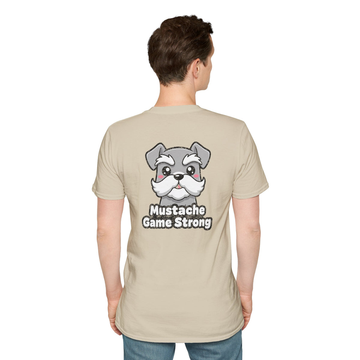 Cute Schnauzer Shirt Mustache Game Strong Funny Dog Lover Unisex Softstyle Tee Gift
