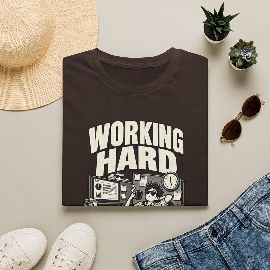 Funny Dark Humor Tshirt — Funny Office Tshirt Dark Humor Graphic Tee Unique Coworker Gift WORKING HARD Shirt