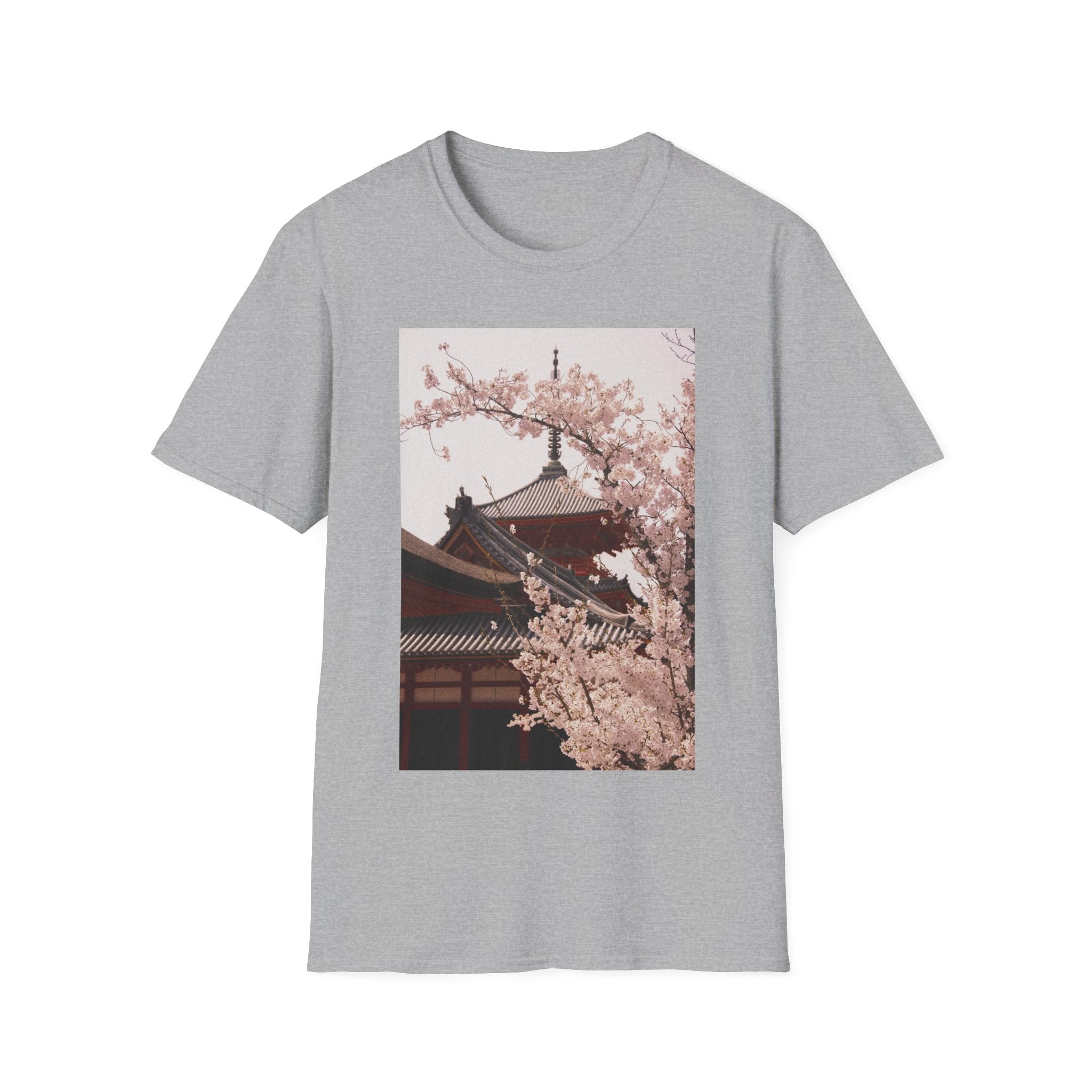 Japanese Art Shirt Sakura Cherry Blossom Japan's Flower Unisex Softstyle T-Shirt