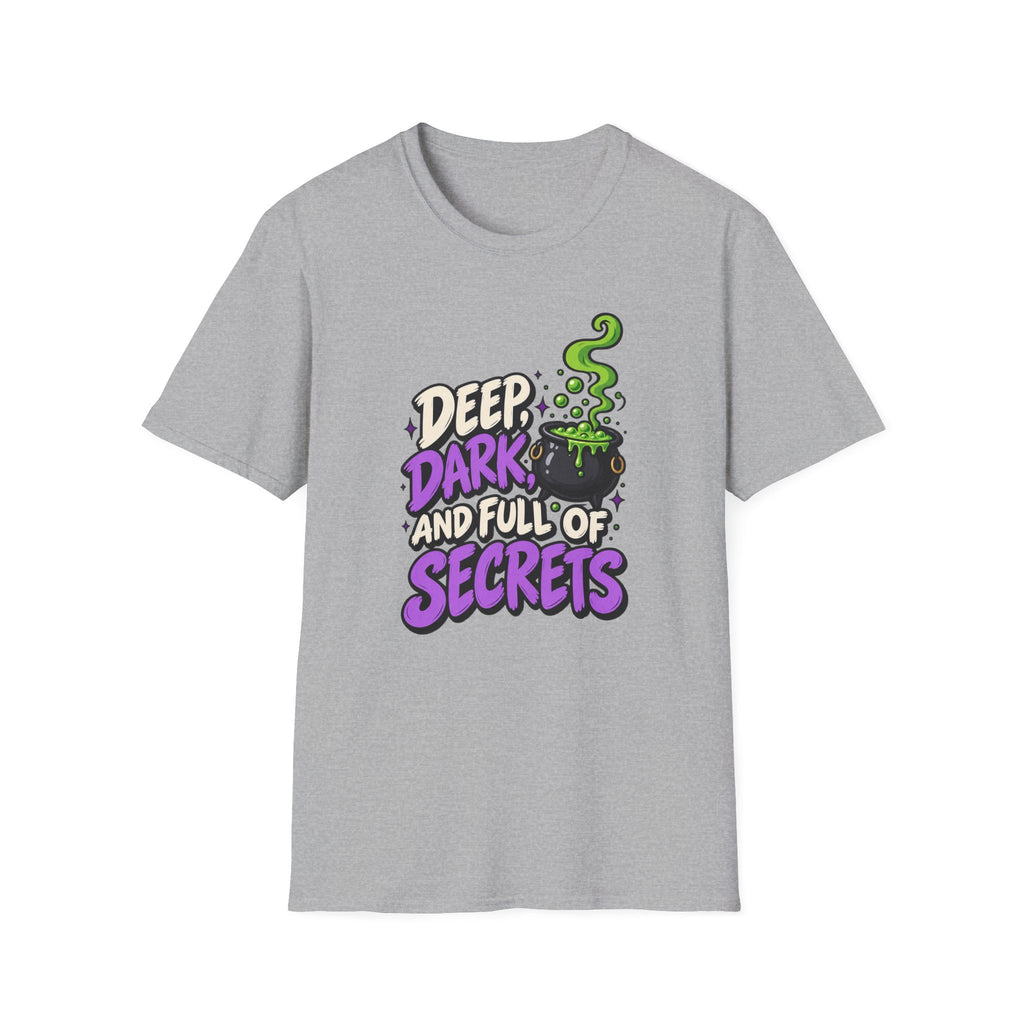 Funny Halloween Shirt DEEP DARK AND FULL OF SECRETS Novelty Tee Graphic T-Shirt