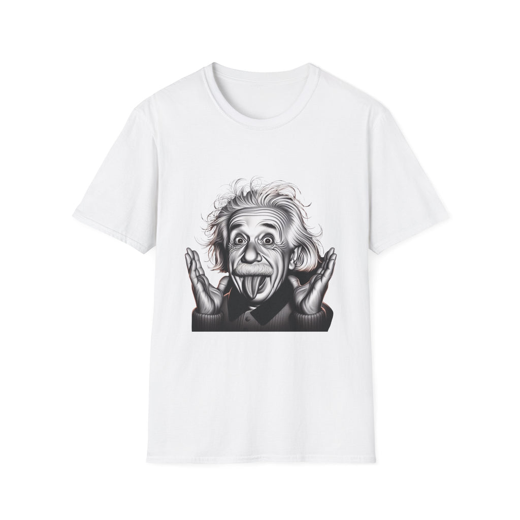 Funny Albert Einstein Print T-Shirt Unisex Softstyle T-Shirt Cotton Unique Gift
