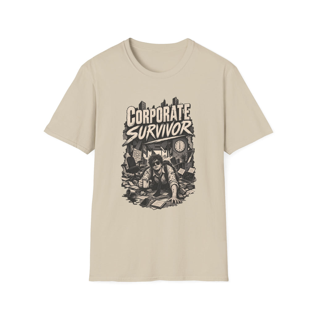 Funny Dark Humor Tshirt — Funny Office Tshirt Dark Humor Graphic Tee Unique Coworker Gift CORPORATE SURVIVOR Shirt