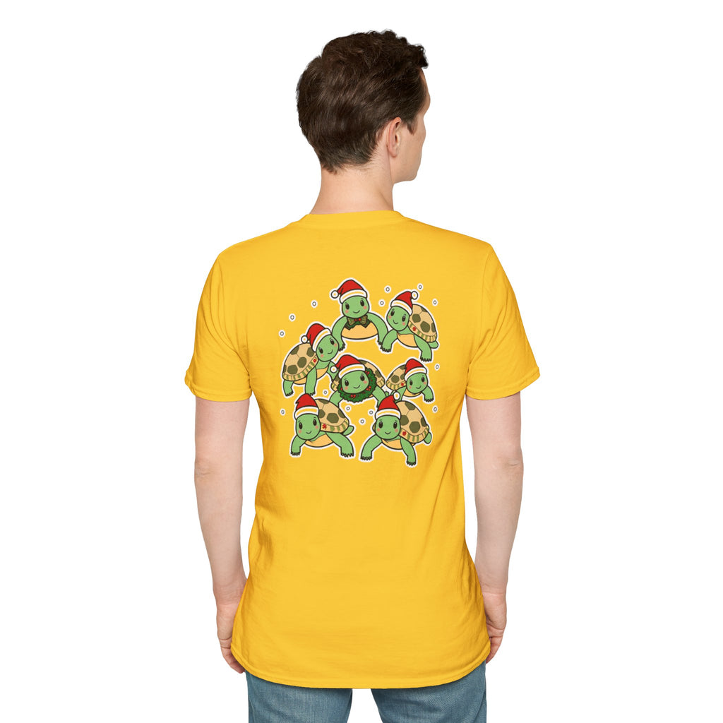 Christmas Turtles Family T-Shirt | Cute Cartoon Unique Holiday Design Gift Shirt