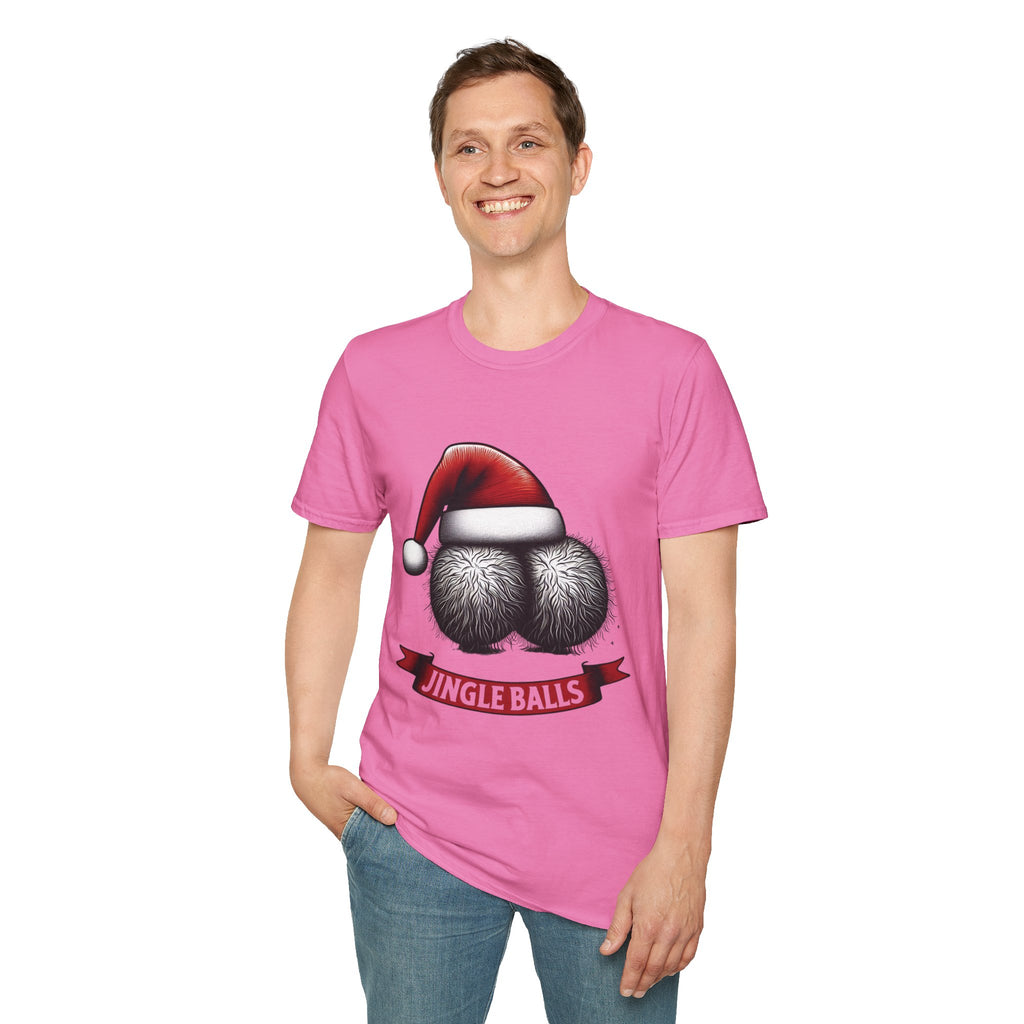 Tshirt Jingle Balls Funny Christmas T-Shirt Xmas Gift Tops Unisex Softstyle 2027