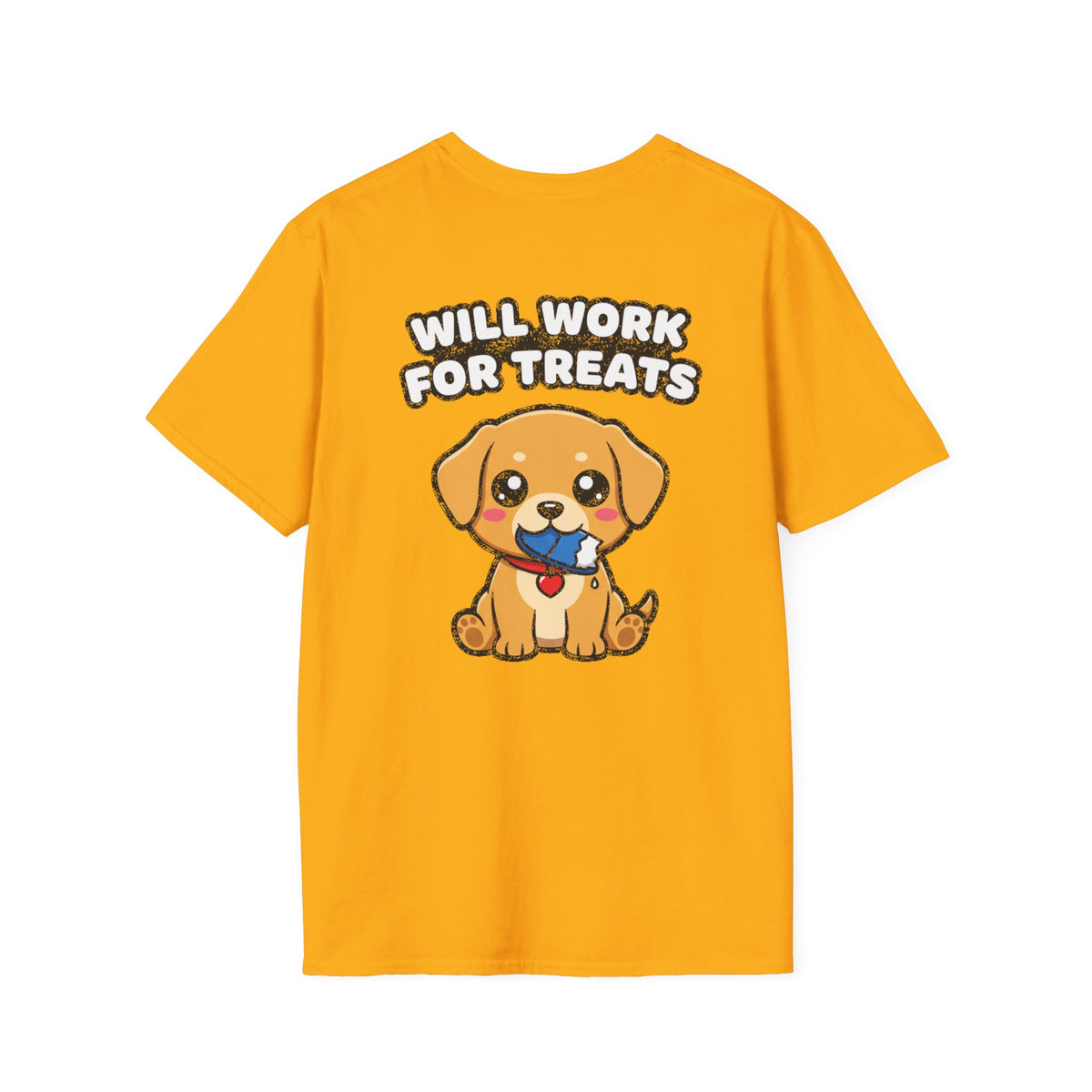 Cute Labrador Shirt Will Work For Treats Funny Dog Lover Unisex Softstyle Tee Gift