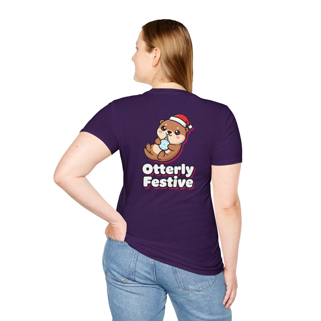 Cute Christmas Shirt Otterly Festive Funny Animal Unisex Softstyle Tee Christmas Gift