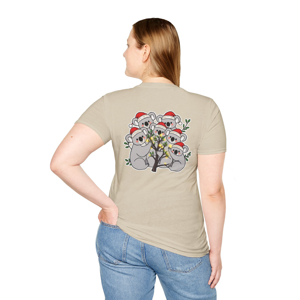 Cute Christmas Koalas Shirt Funny Santa Hat Unisex Softstyle Tee Unique Shirt Gift