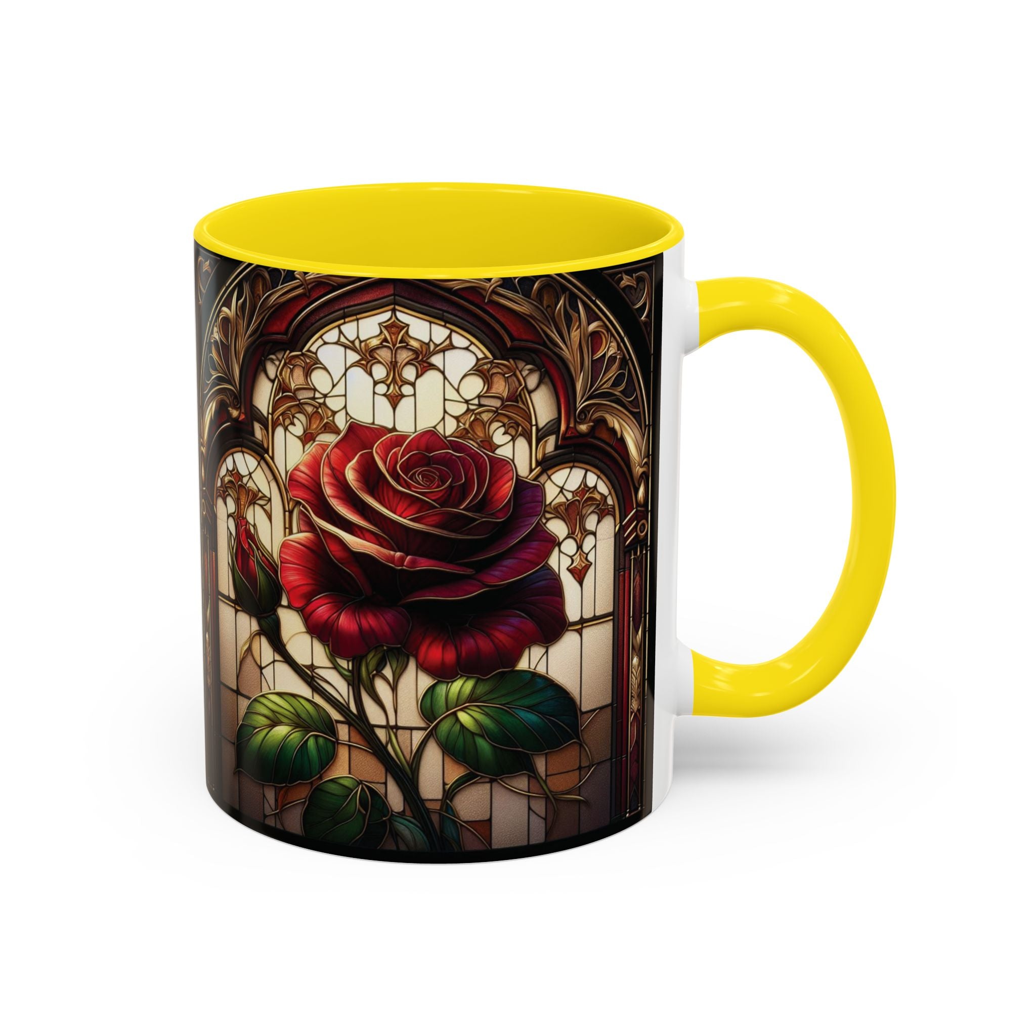 Rose Accent Coffee Mug Red Pink Ceramic Tea Cup Love Unique Valentine's Gift New