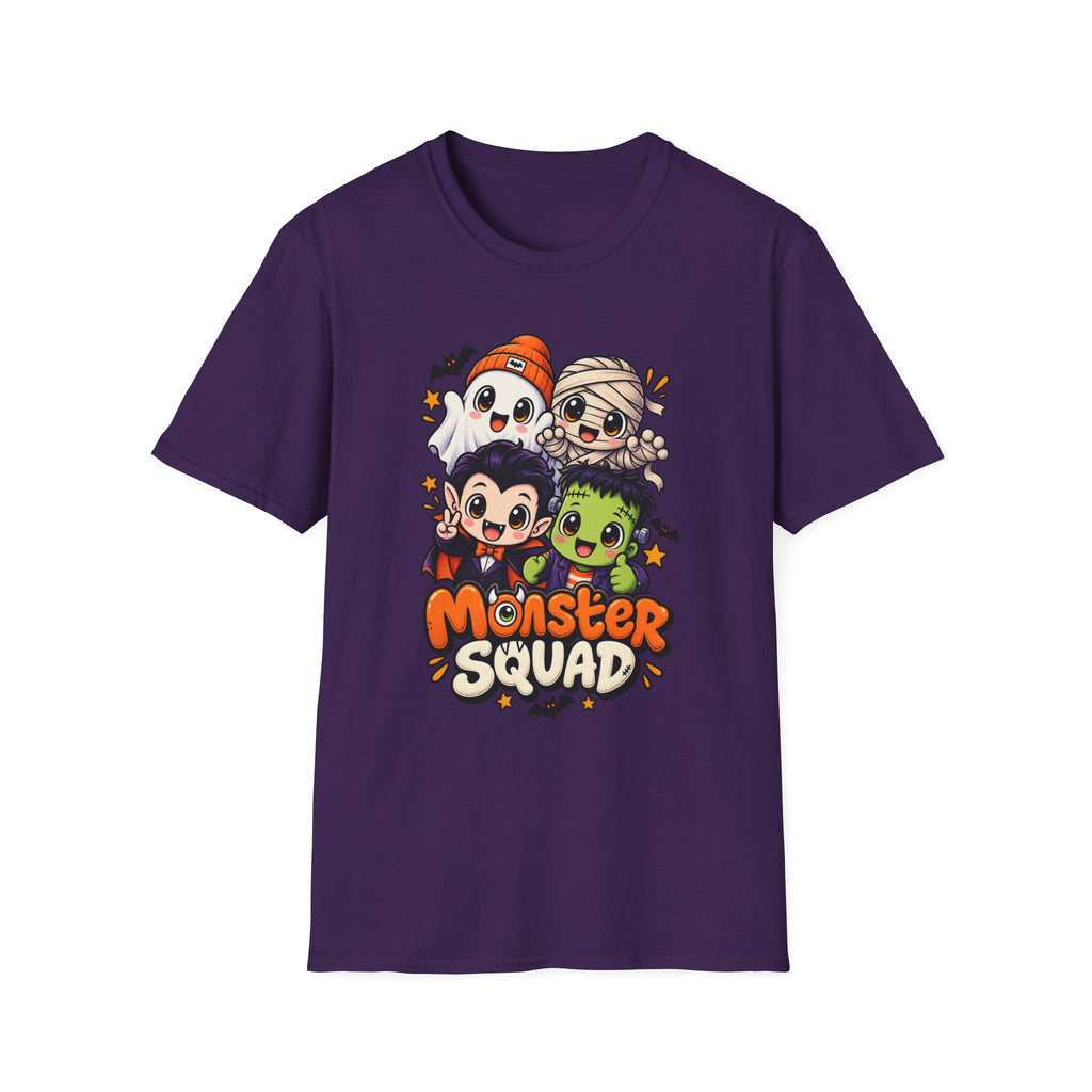 Funny Monster Squad Shirt | Cute Kawaii Halloween Tee | Ghost Mummy Vampire Frankenstein Graphic T-Shirt