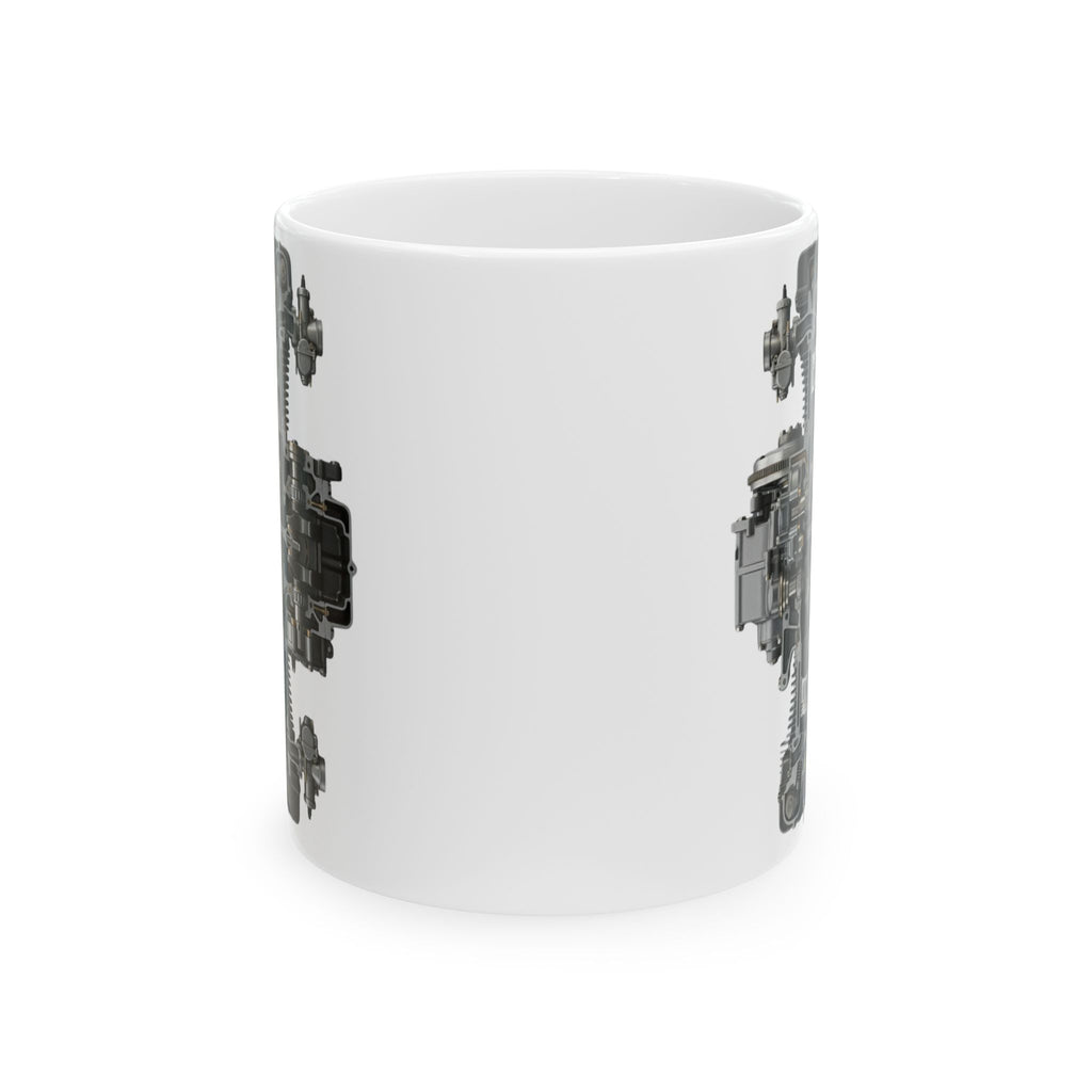 Mechanical Engine Mug 11oz Ceramic Coffee Cup Engineering Mechanic Gift for Dad