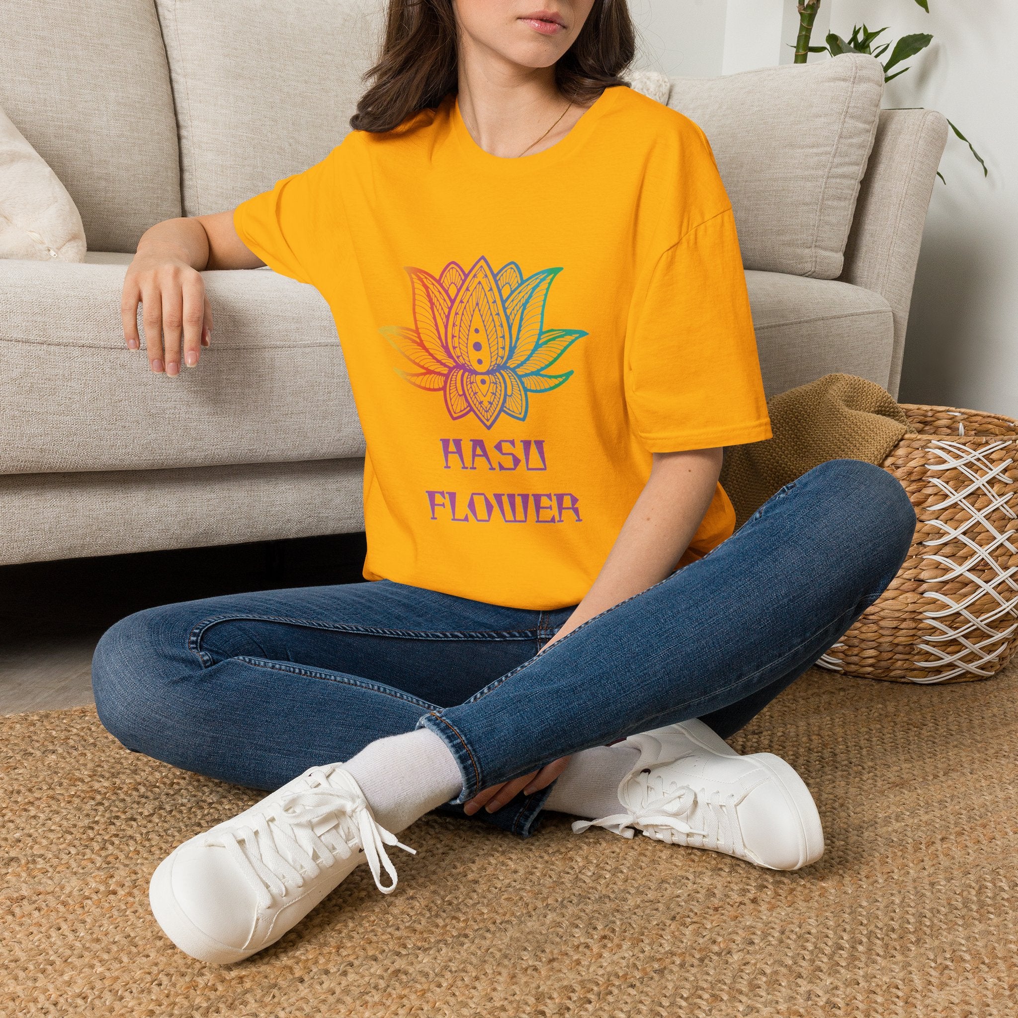 Hasu Japanese Art Shirt Unisex Softstyle Lotus Flower T-shirt Japan Flower Gift