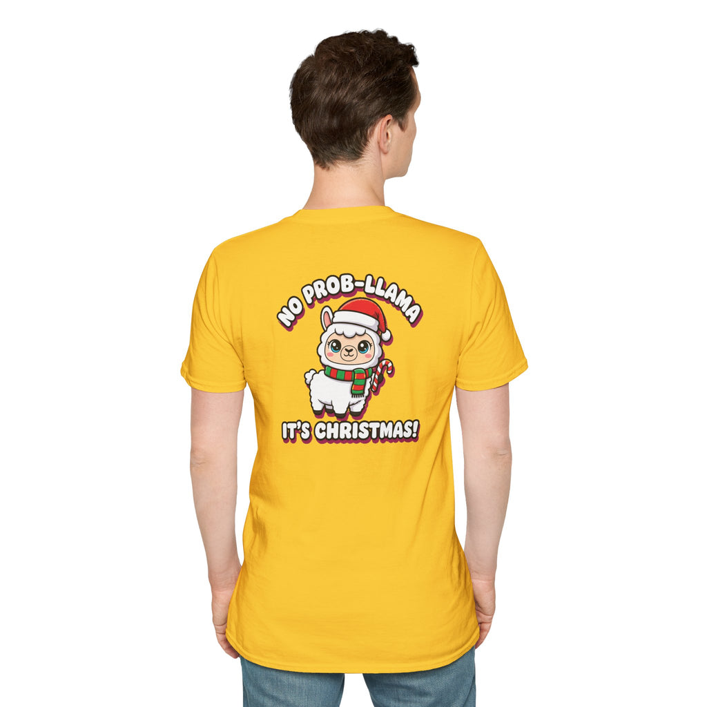 Cute Christmas Shirt No Prob Llama Its Christmas Funny Animal Unisex Softstyle Tee Christmas Gift