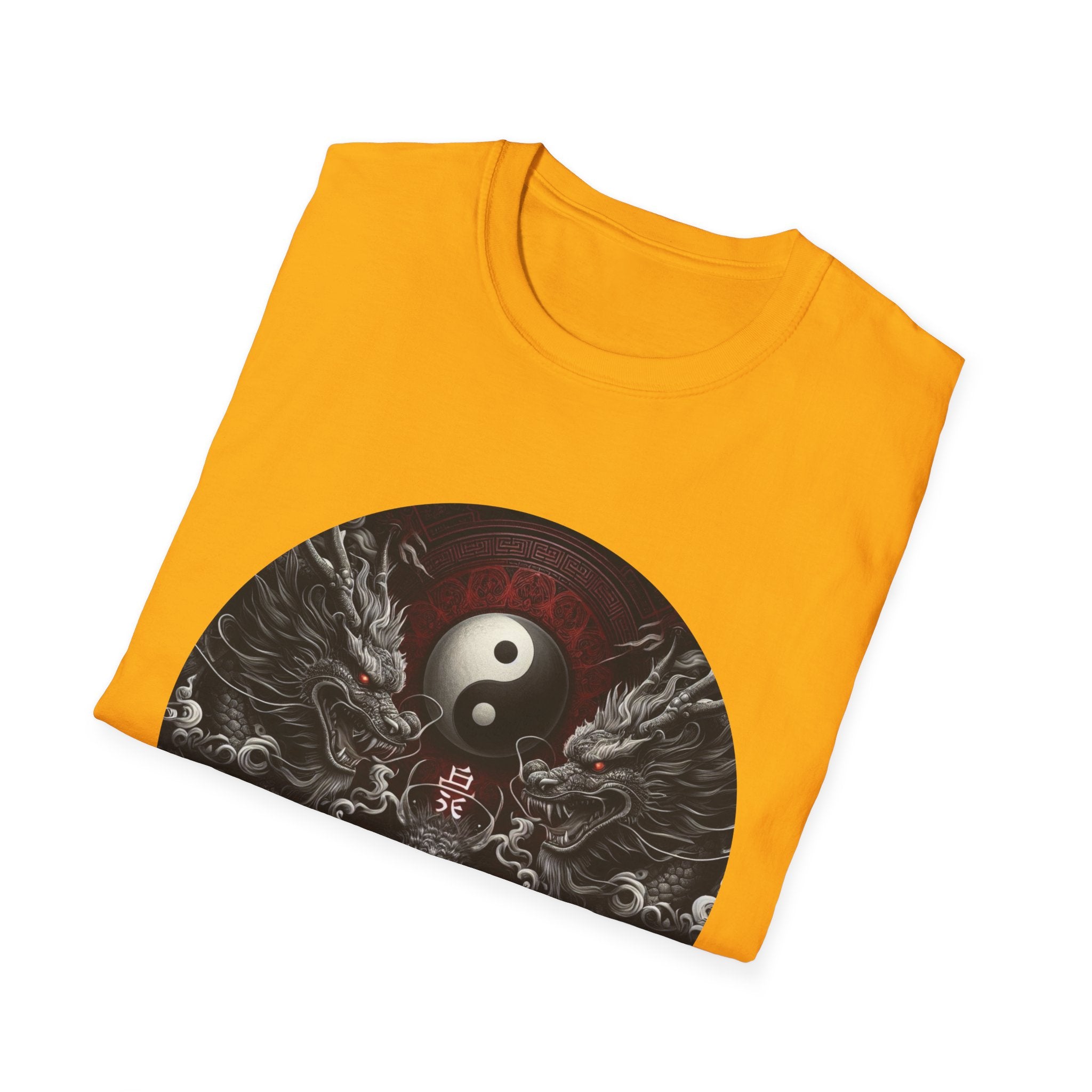 Dragon T-shirt Men Women Graphic Tee Clothing Apparel Symbol Ying Yang Best Gift