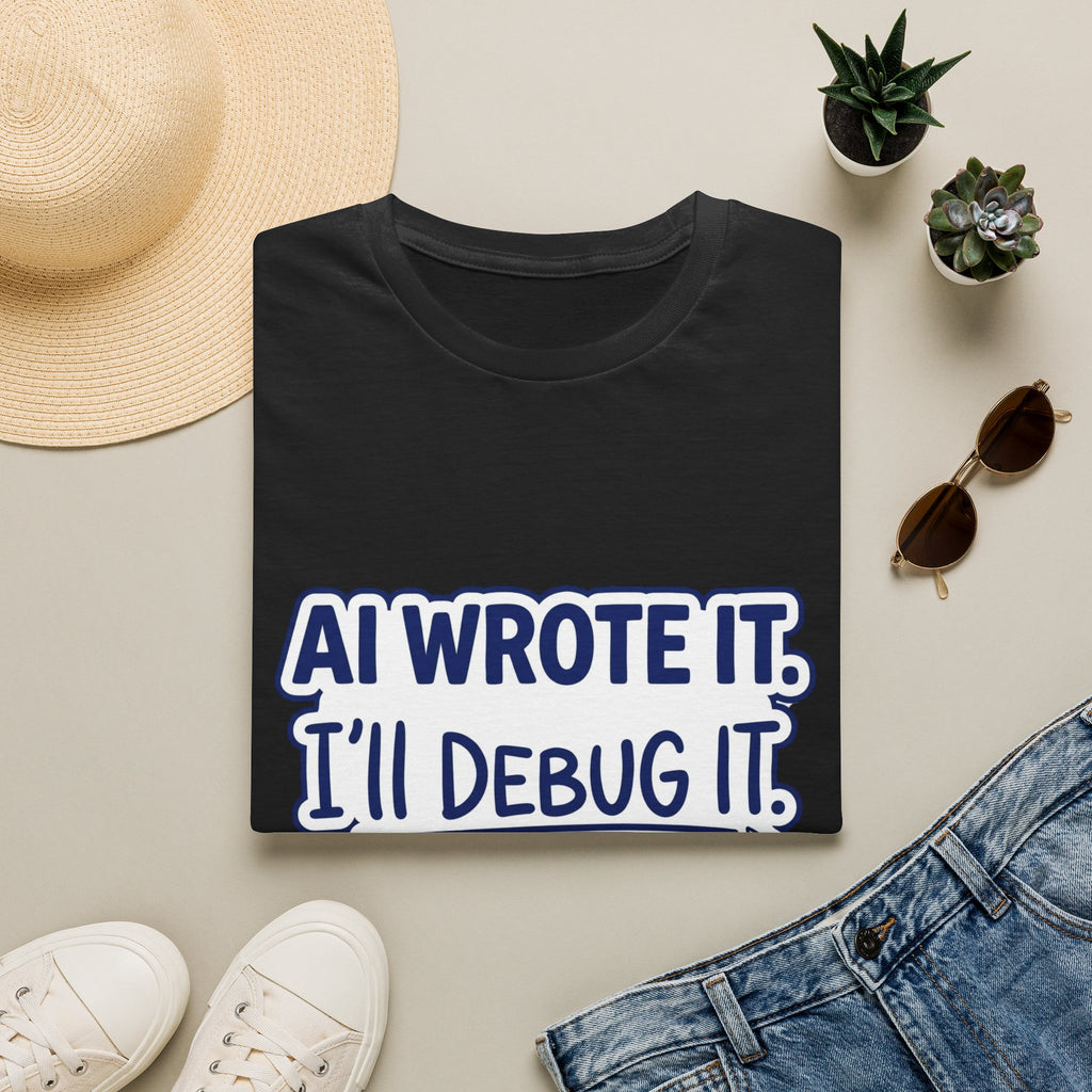 Funny Tshirt AI Wrote It I'll Debug It Shirt Funny Vibe Coding Programmer Tee Unisex Softstyle T-Shirt