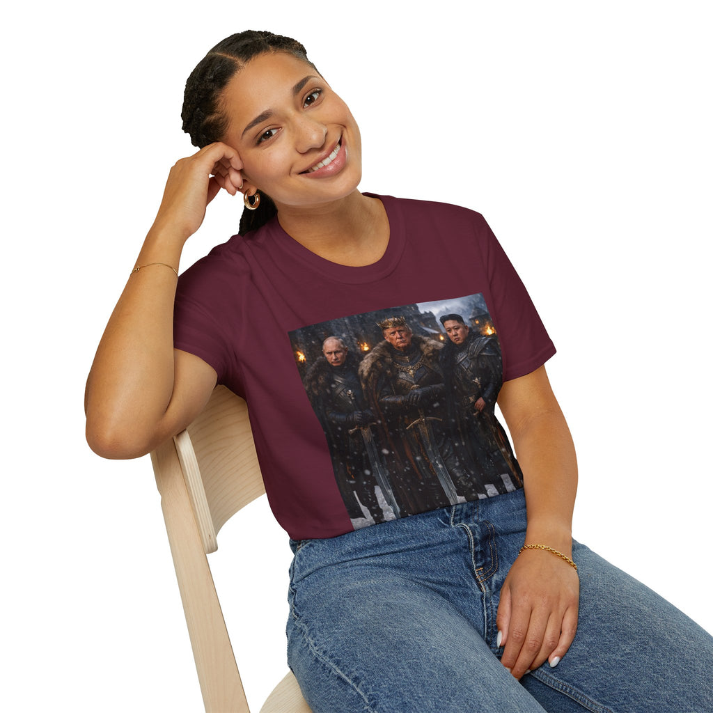 Funny Trump Putin Kim Jong Unique T-Shirt Artwork Throne Unisex Softstyle Tshirt