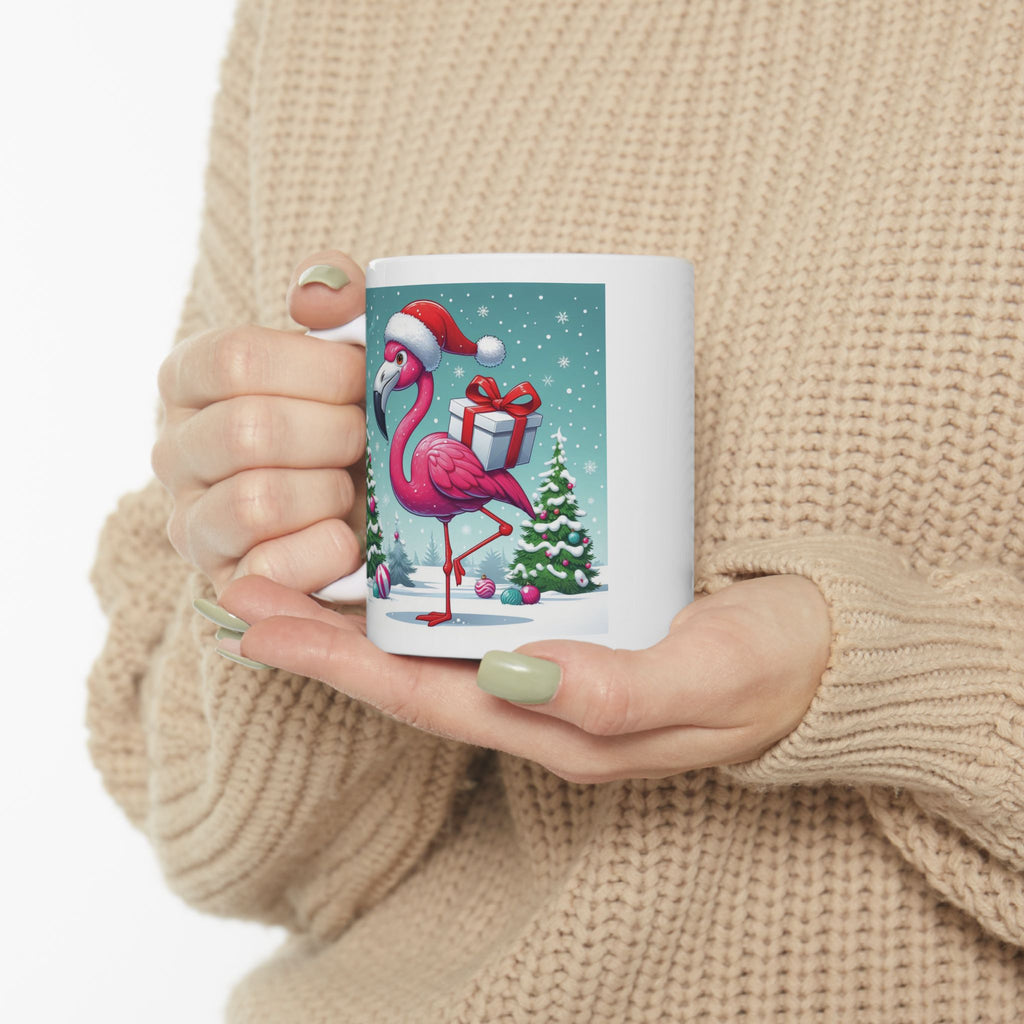 Christmas Mug Pink Flamingo Mug Holiday Unique Coffee Cup Funny Christmas Gift 2026