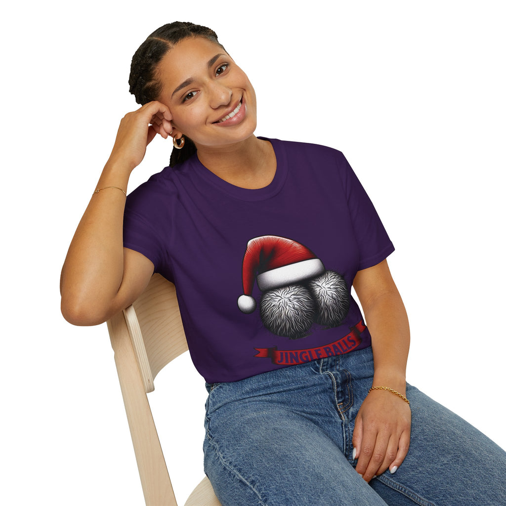 Tshirt Jingle Balls Funny Christmas T-Shirt Xmas Gift Tops Unisex Softstyle 2027