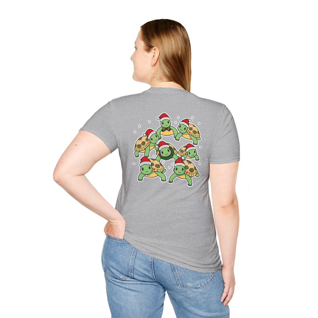 Christmas Turtles Family T-Shirt | Cute Cartoon Unique Holiday Design Gift Shirt