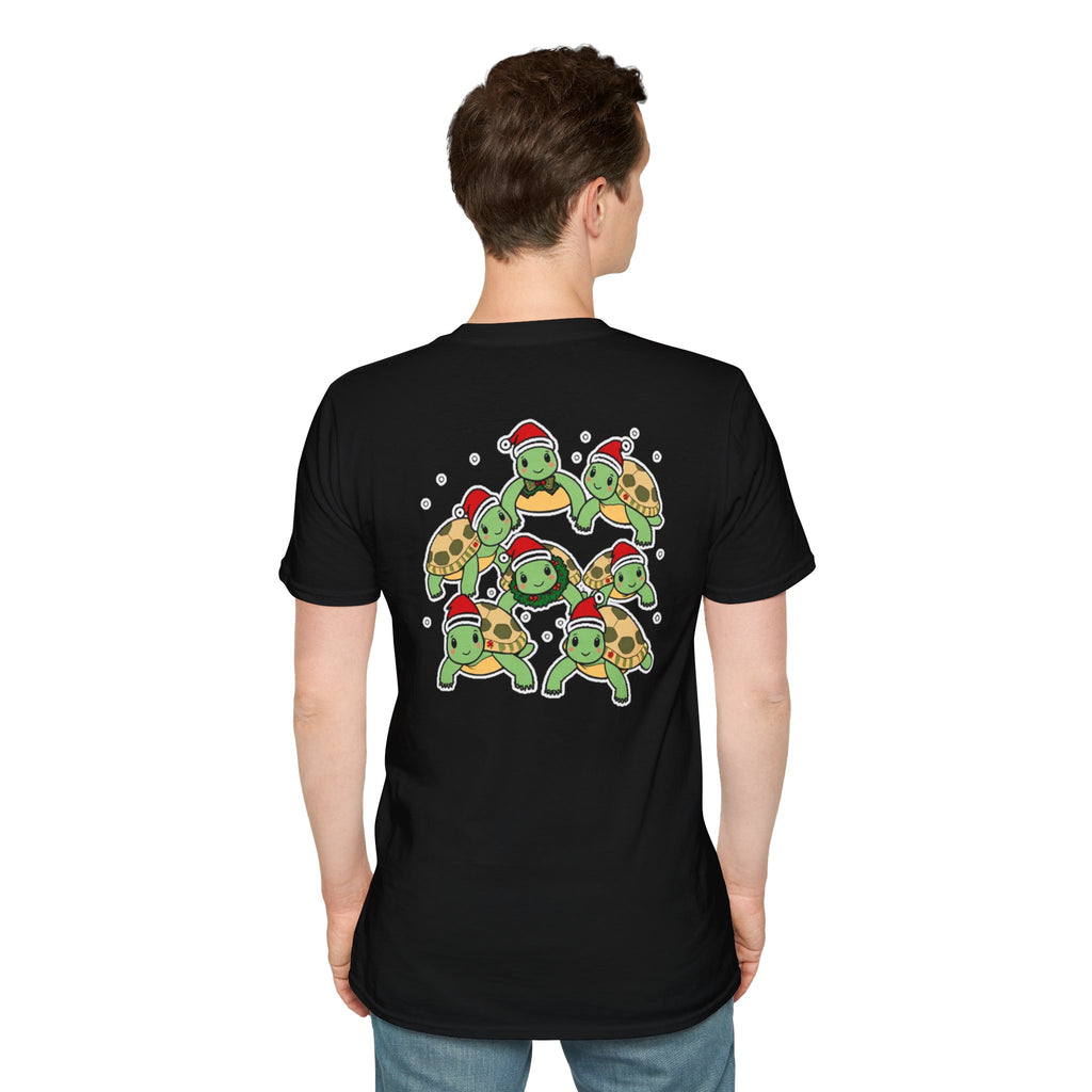 Christmas Turtles Family T-Shirt | Cute Cartoon Unique Holiday Design Gift Shirt