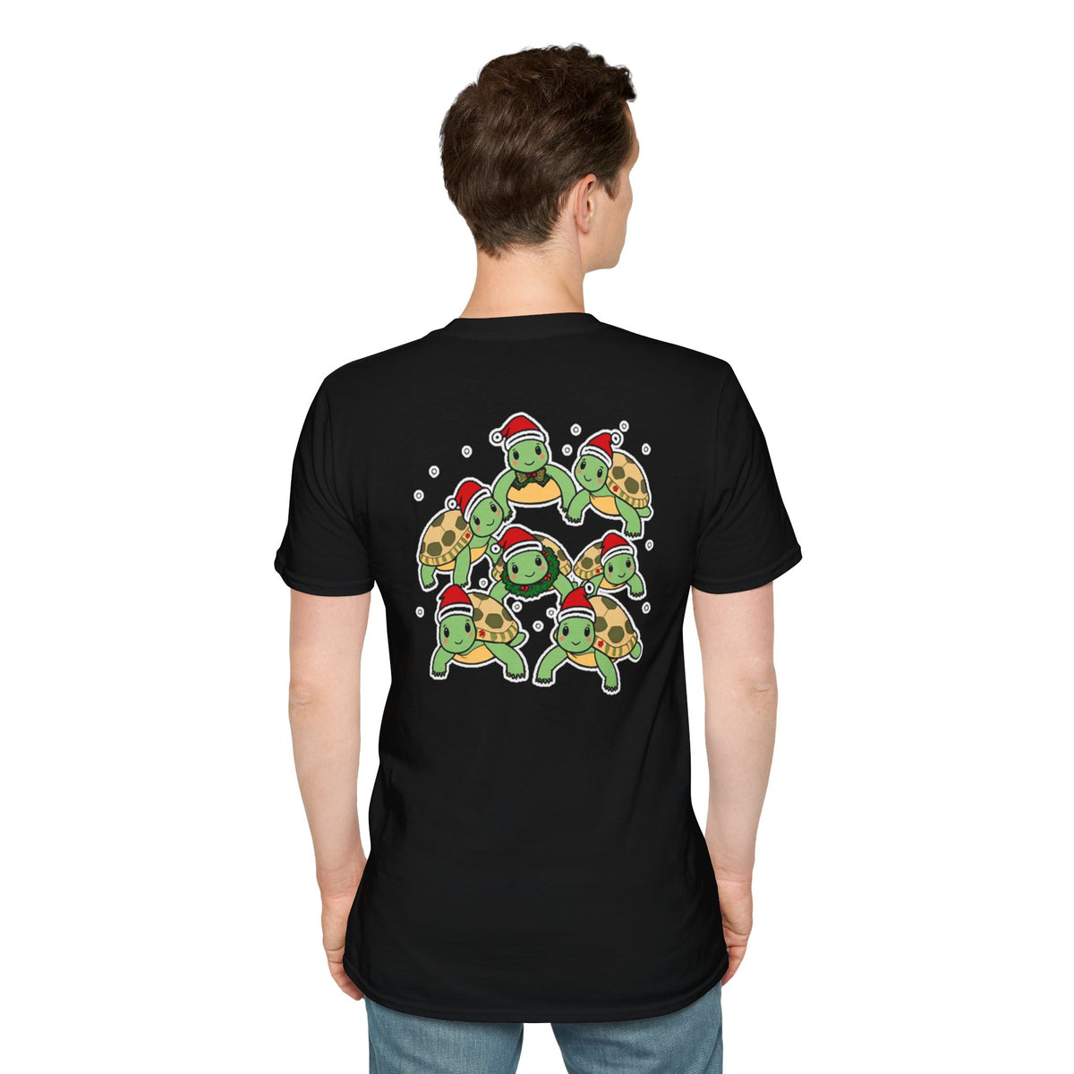 Christmas Turtles Family T-Shirt | Cute Cartoon Unique Holiday Design Gift Shirt