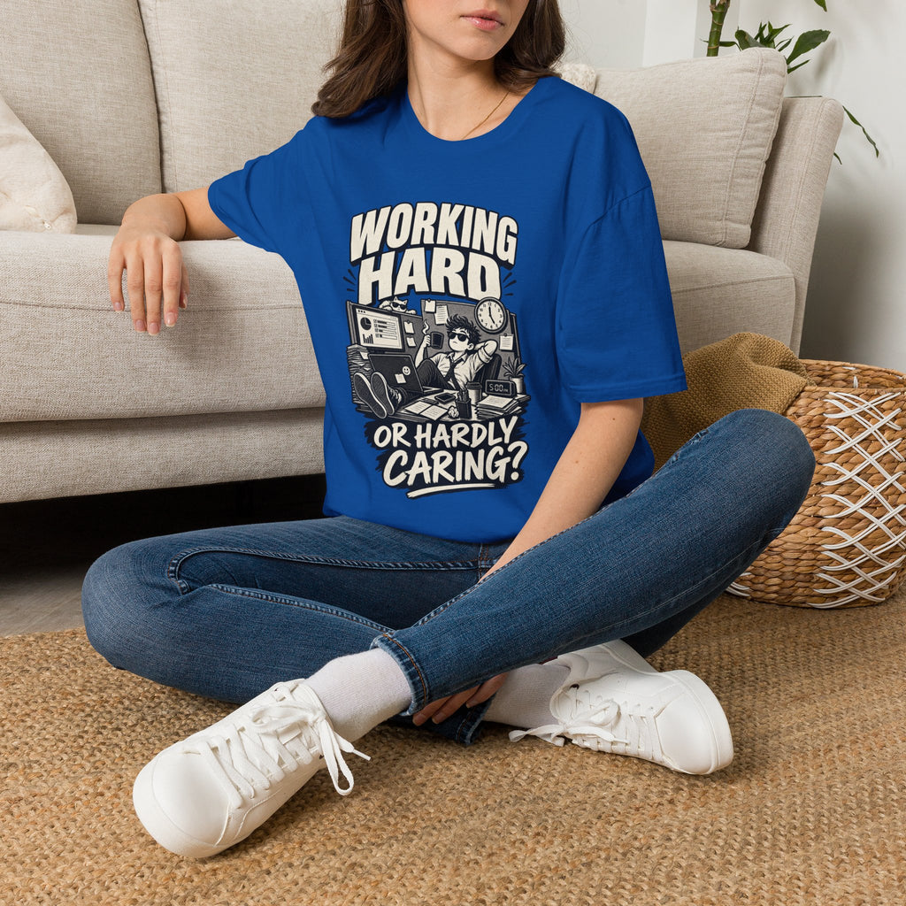 Funny Dark Humor Tshirt — Funny Office Tshirt Dark Humor Graphic Tee Unique Coworker Gift WORKING HARD Shirt