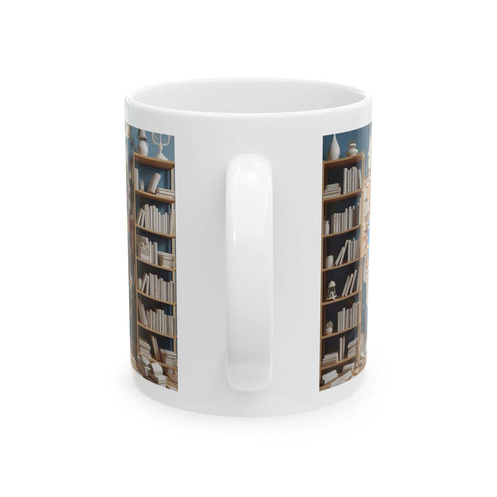 3D Bookshelf Mug-Library Book Shelf Mugs Book Lover Ceramic Van Gogh Cup Gifts 2027 11oz
