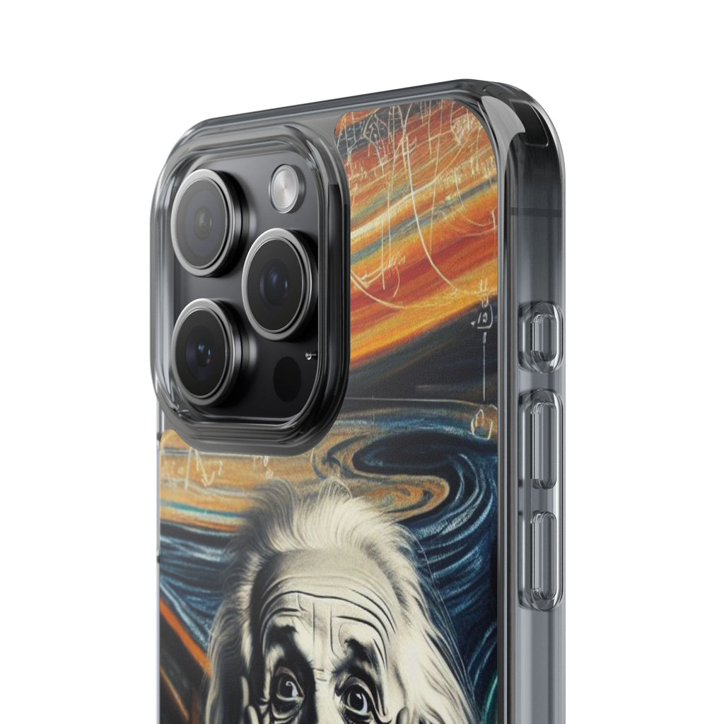Funny Einstein Clear Phone Cases Edvard Munch Scream Unique iPhone Samsung Cases