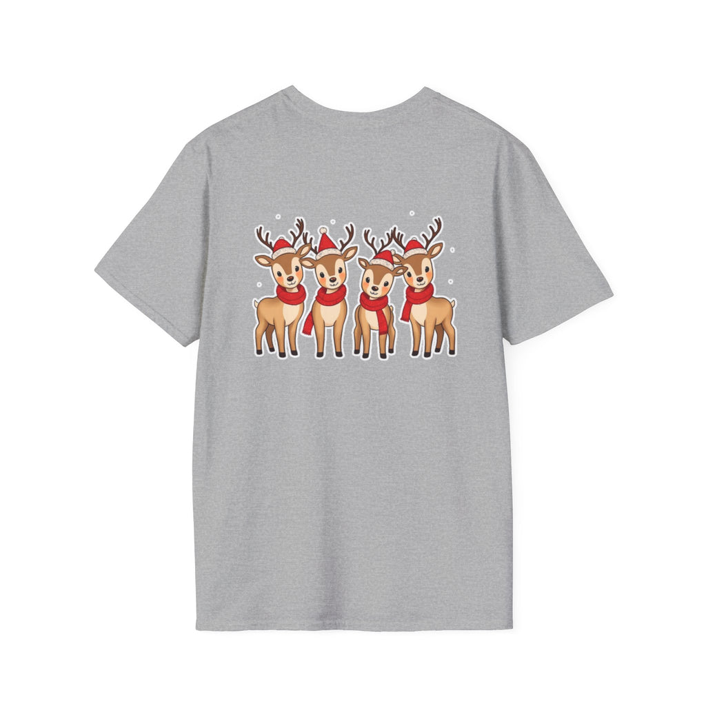 Christmas Reindeer Family T-Shirt | Cute Cartoon Holiday Design Unique Holiday Gift Shirt