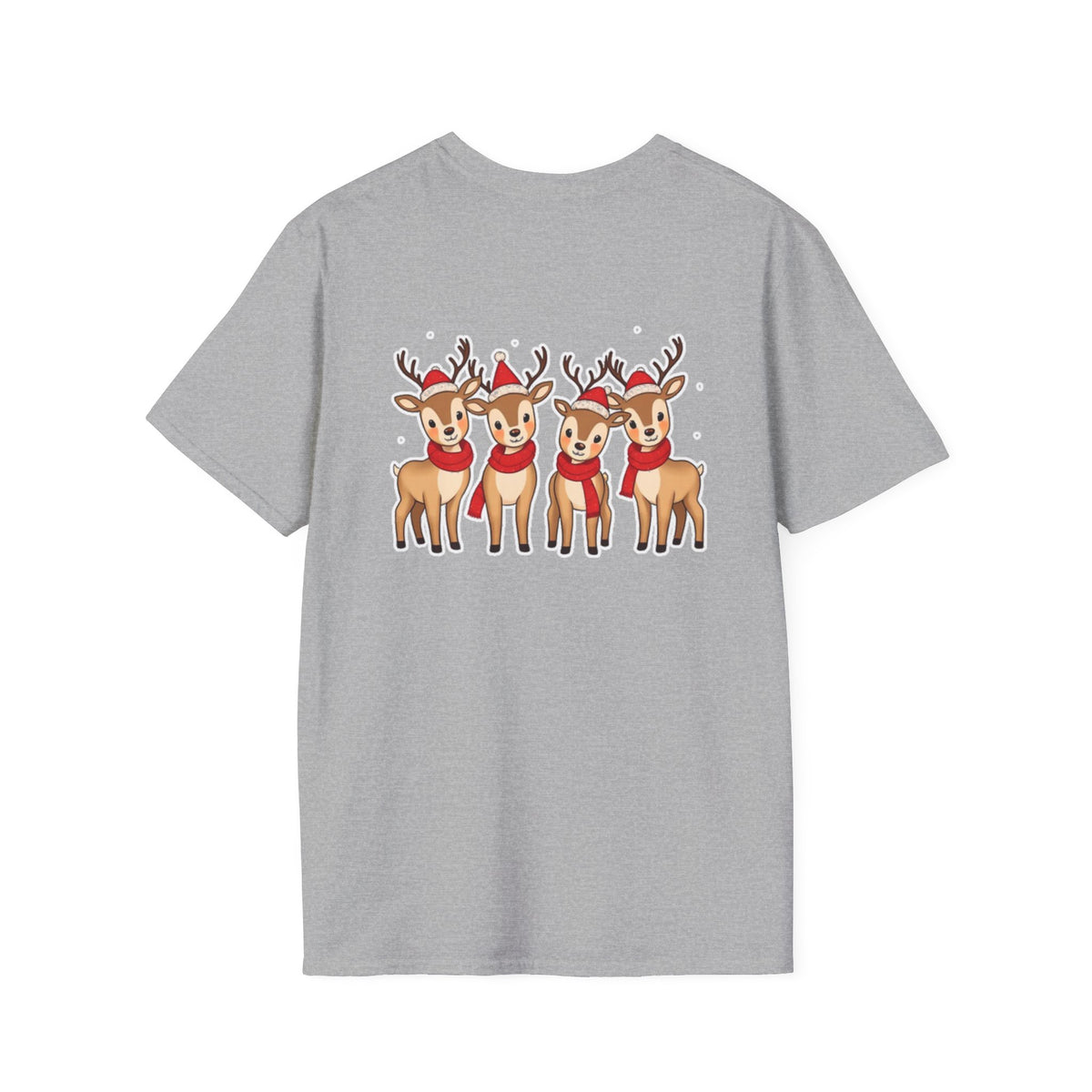 Christmas Reindeer Family T-Shirt | Cute Cartoon Holiday Design Unique Holiday Gift Shirt