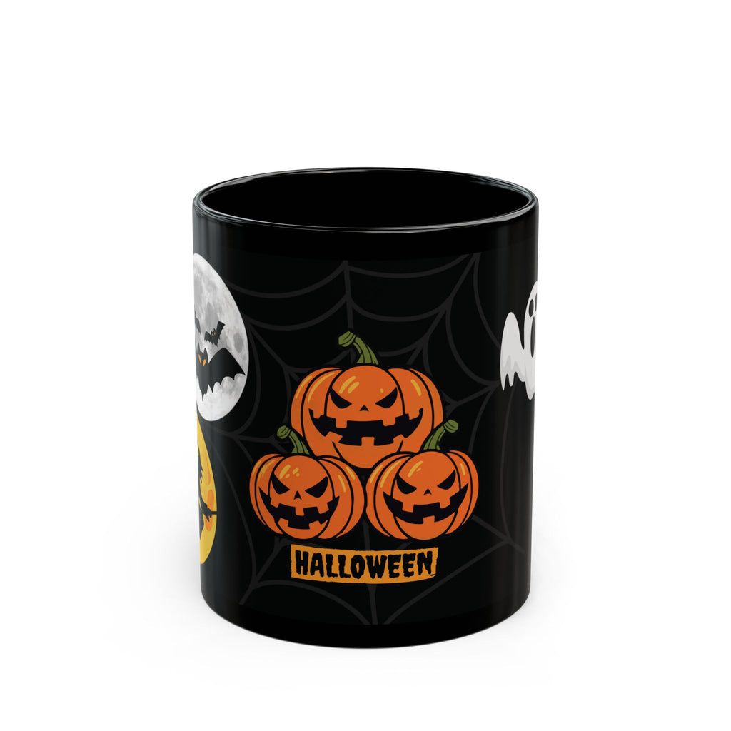 Happy Halloween Angry Pumpkins Spooky Witch Boo Black Coffee Mug Best Gift 11oz