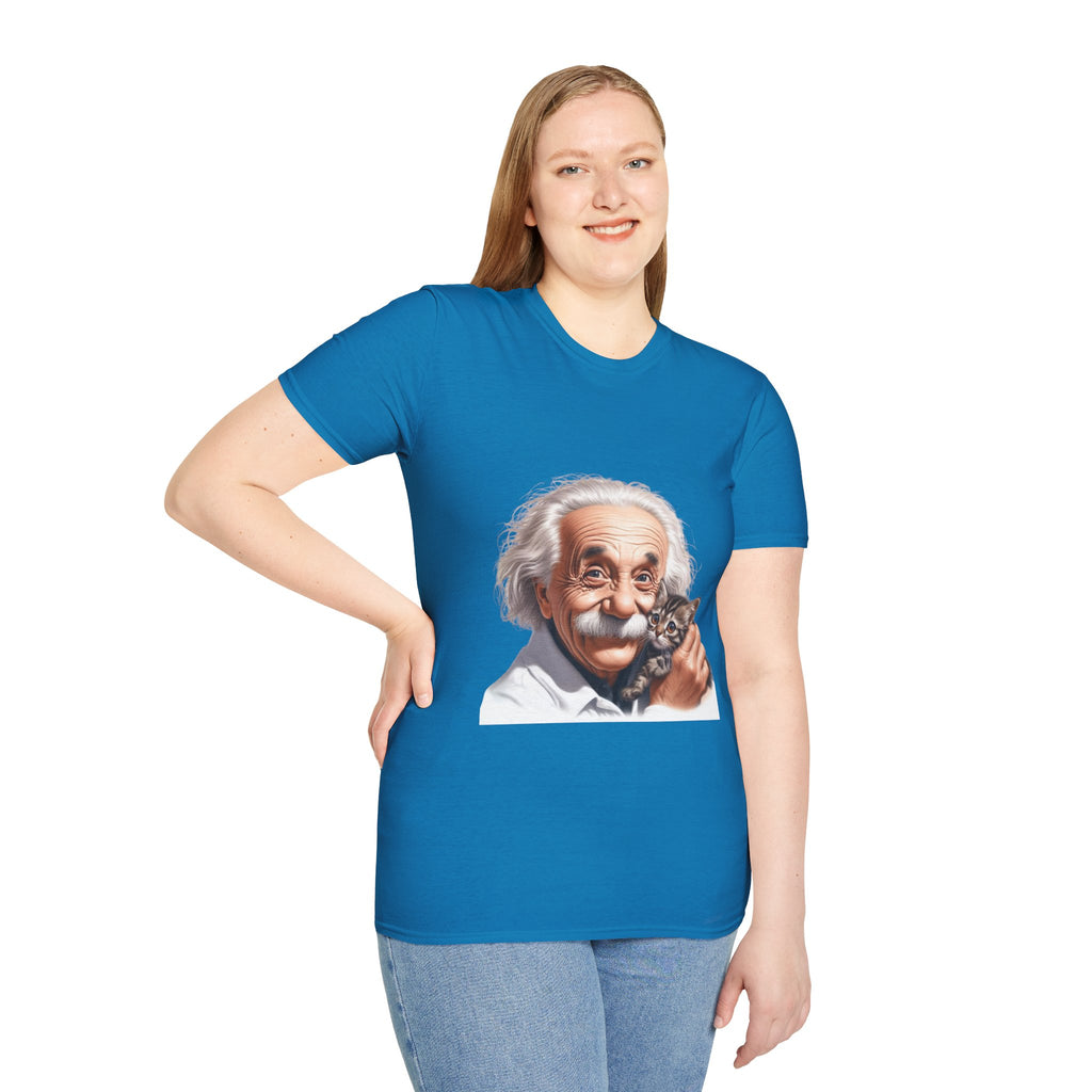 Funny Albert Einstein T-Shirt Unisex Softstyle T-Shirt Cotton Unique Gift German