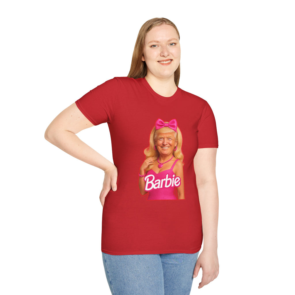 Funny Unique Donald Trump Barbie Unisex T-Shirt Best Gag Gift Cotton Print Soft