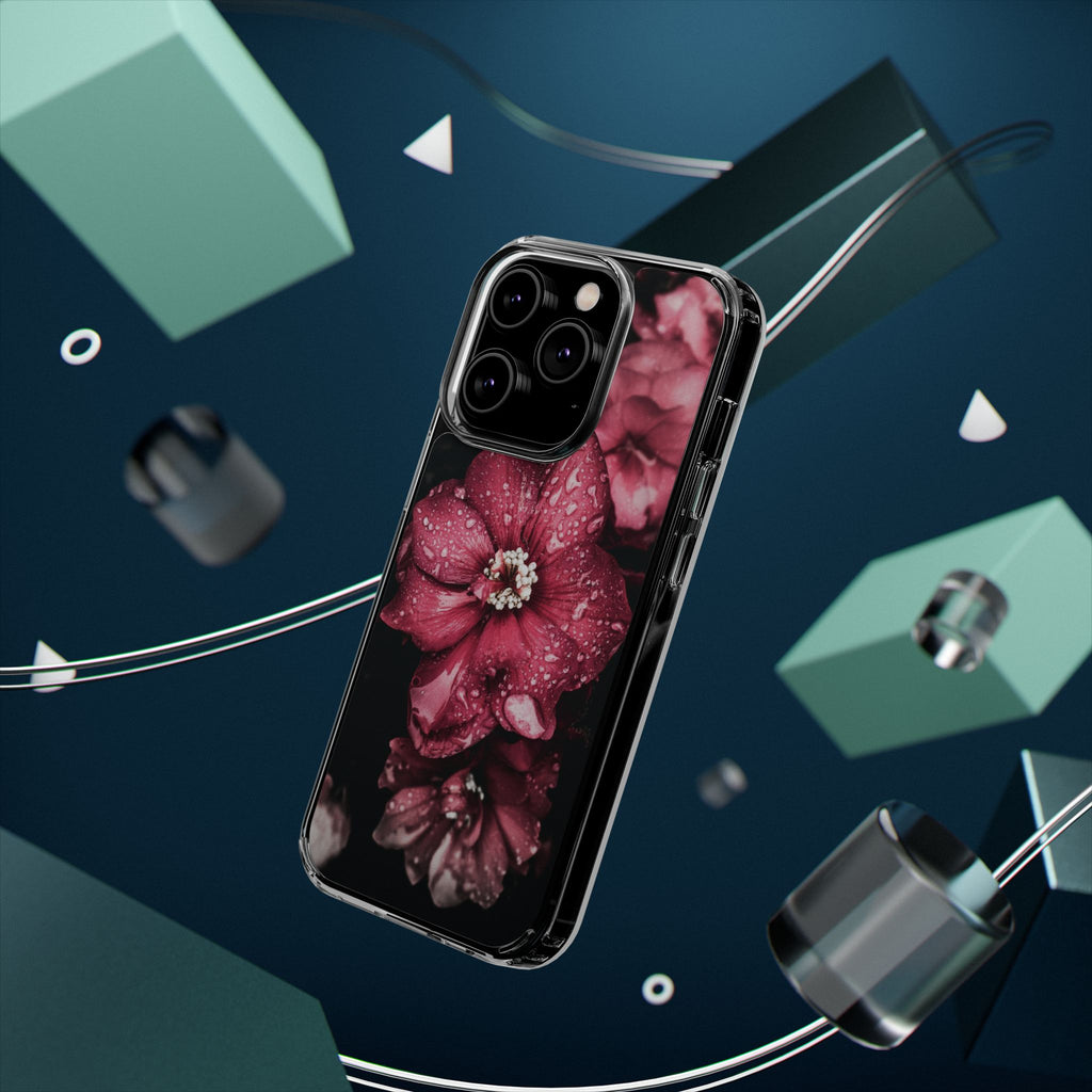Pink Flowers Clear Cases iPhone Case Samsung Phone Case Unique Gift Cute Phone Cover Unique iPhone 17 Pro Max Phone Case