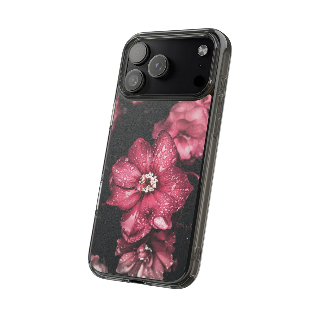 Pink Flowers Clear Cases iPhone Case Samsung Phone Case Unique Gift Cute Phone Cover Unique iPhone 17 Pro Max Phone Case
