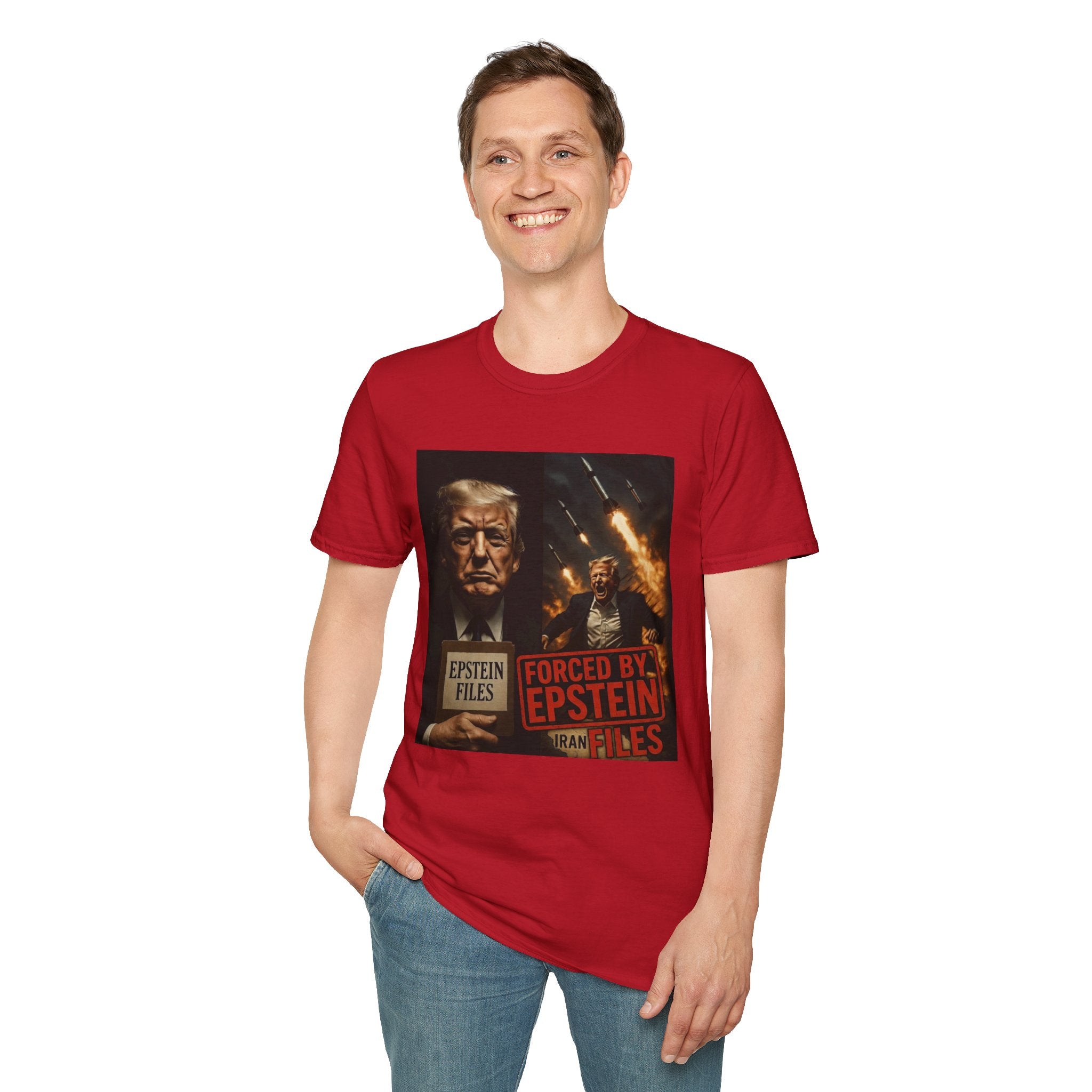 Funny Trump-Epstein T-Shirt Conspiracy Theory Unique Unisex Softstyle Tshirt