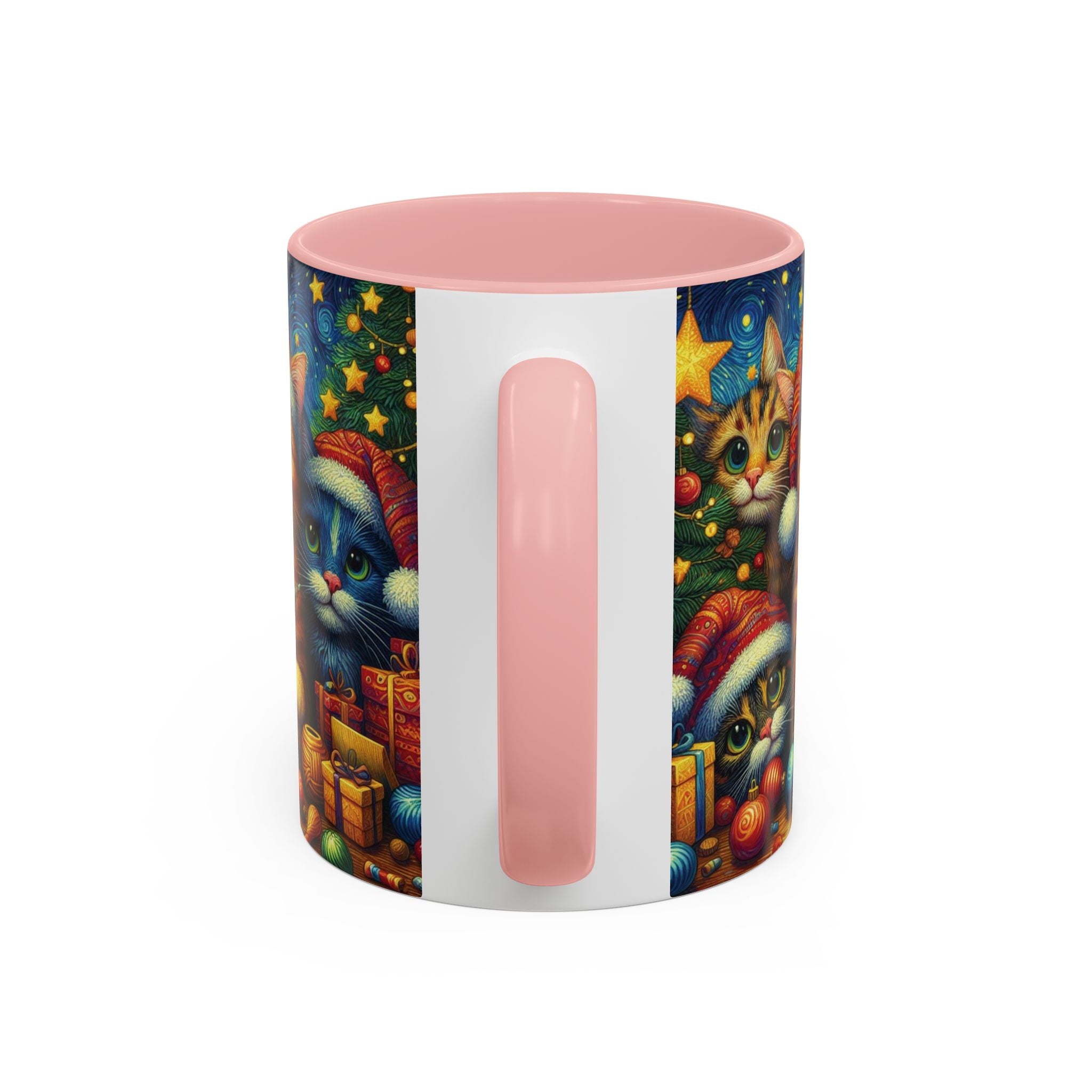 Christmas Mug Cats Mug Mom Lover Van Gogh Art Gift Funny Coffee Tea Ceramic Cup